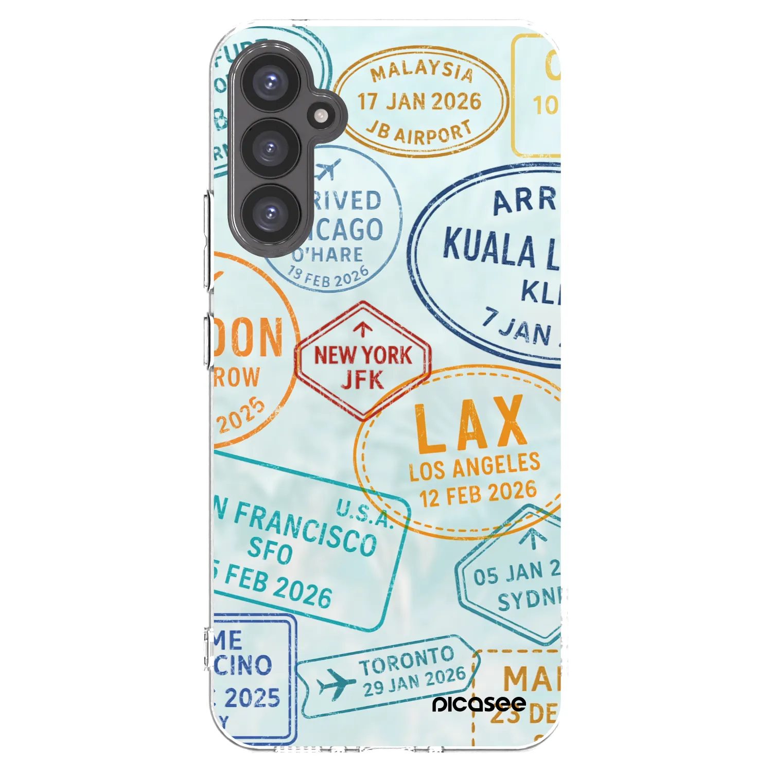 Picasee silikonový průhledný obal pro Samsung Galaxy A34 5G A346B - PASSPORT EDITION