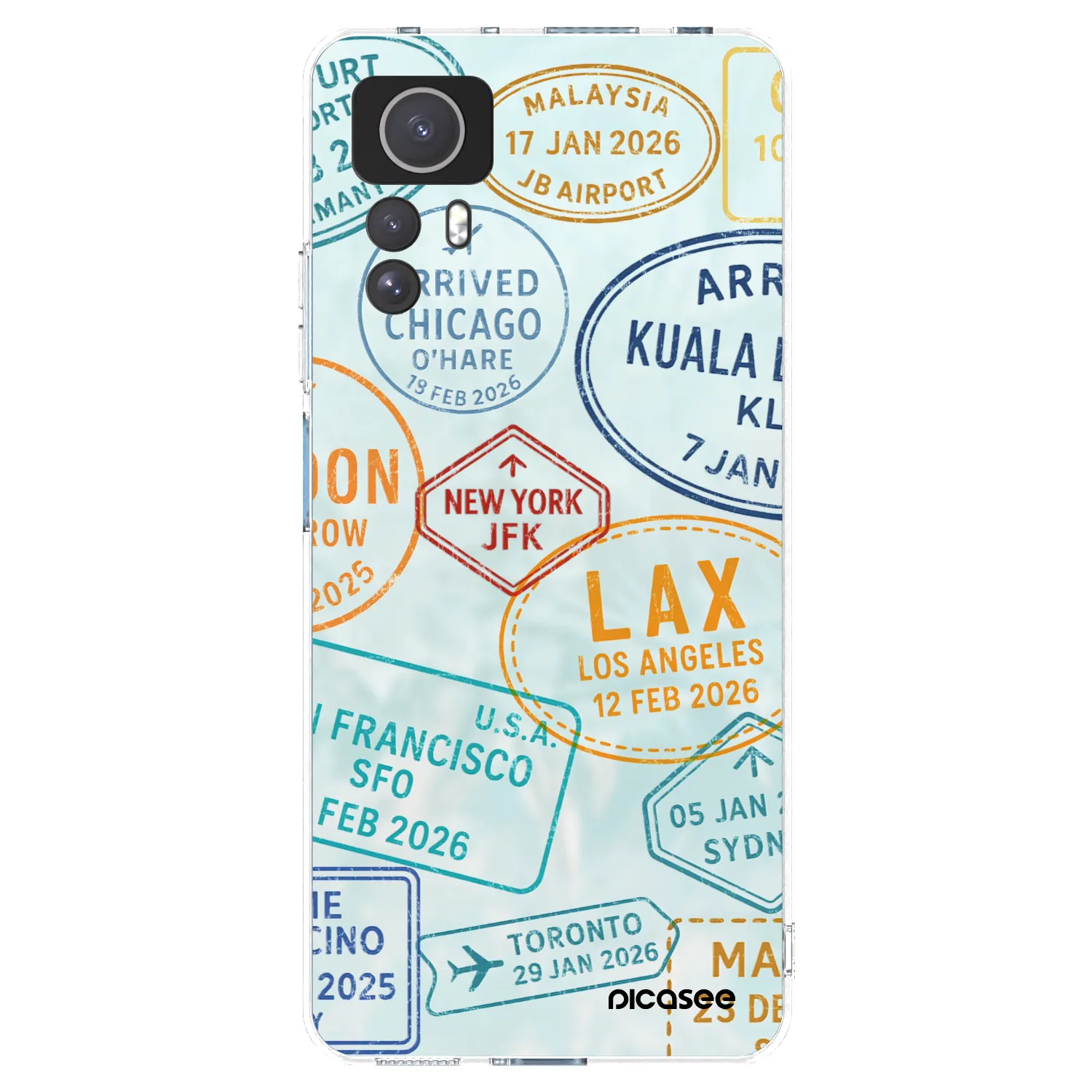Picasee silikonový průhledný obal pro Xiaomi Redmi Note 12S - PASSPORT EDITION
