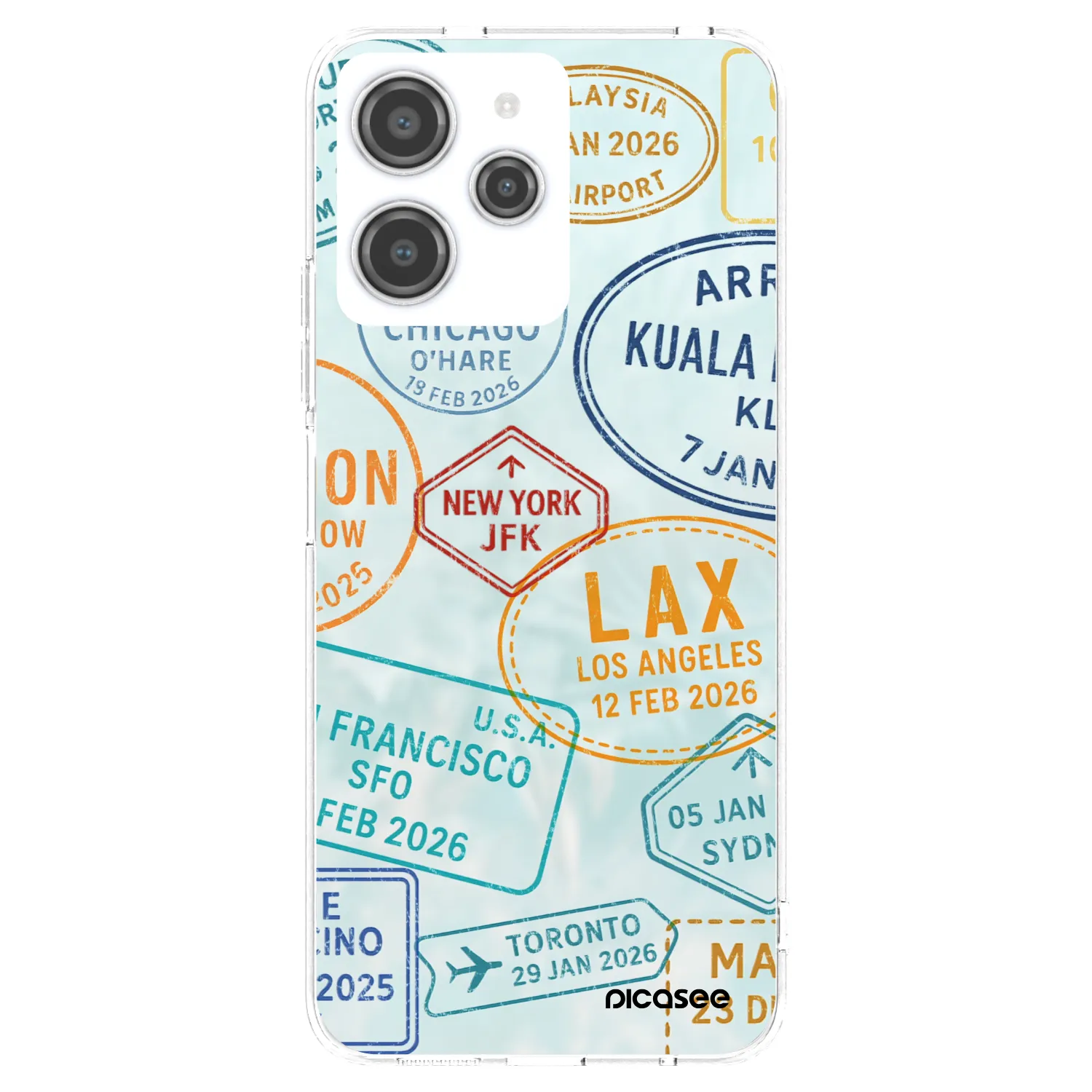 Picasee silikonový průhledný obal pro Xiaomi Redmi 12 4G - PASSPORT EDITION