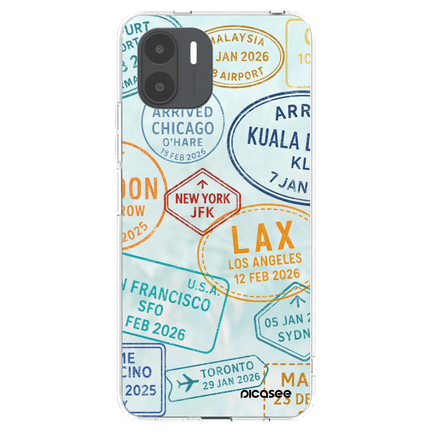 Picasee silikonový průhledný obal pro Xiaomi Redmi A2 - PASSPORT EDITION