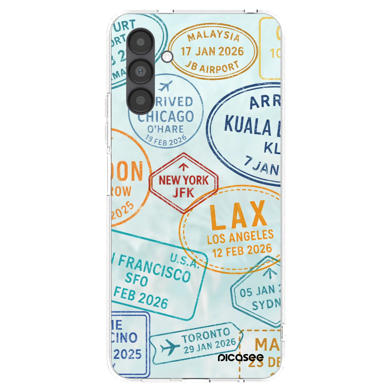 Picasee silikonový průhledný obal pro Samsung Galaxy A04s A047F - PASSPORT EDITION
