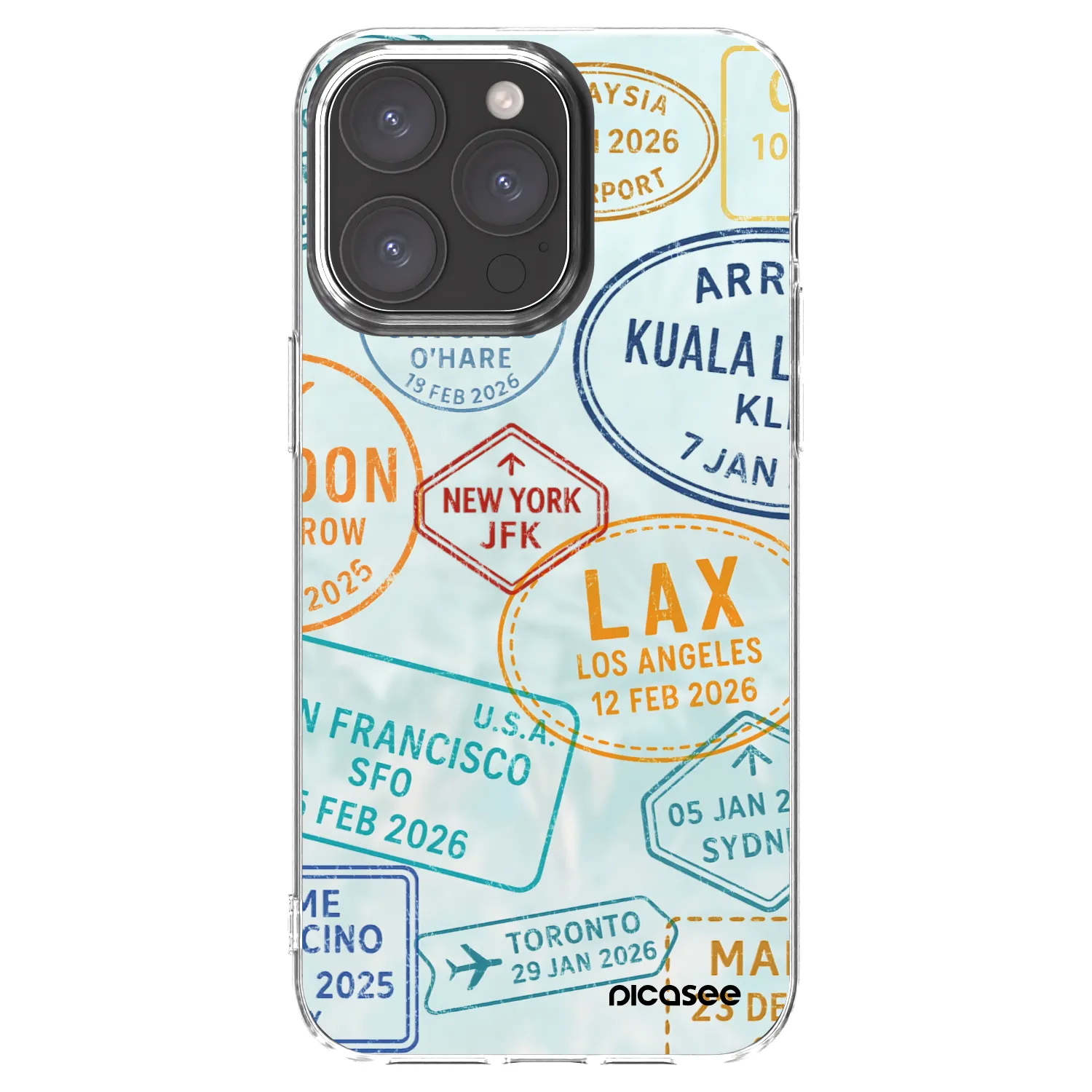 Picasee silikonový průhledný obal pro Apple iPhone 15 Pro Max - PASSPORT EDITION