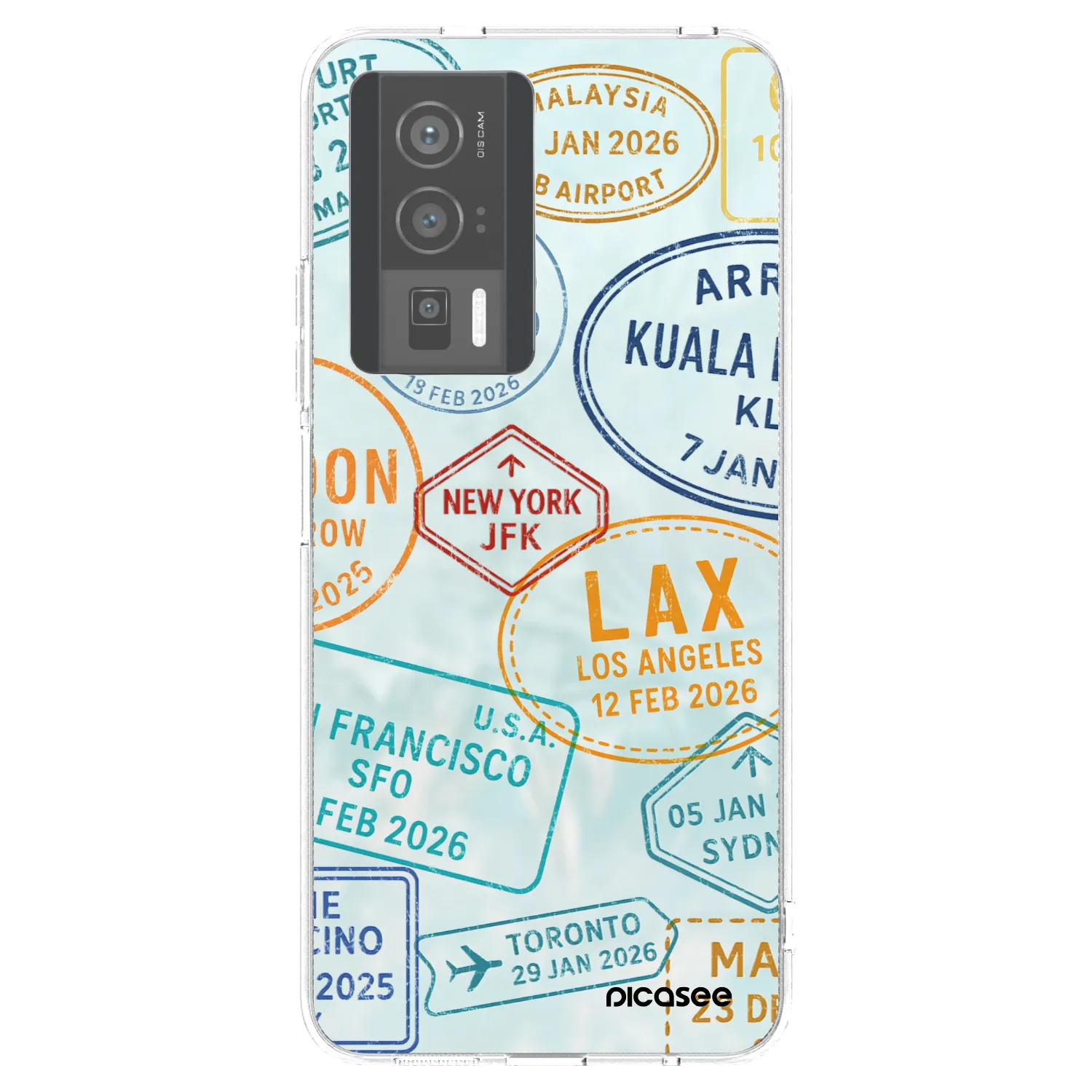 Picasee silikonový průhledný obal pro Xiaomi Poco F5 Pro 5G - PASSPORT EDITION