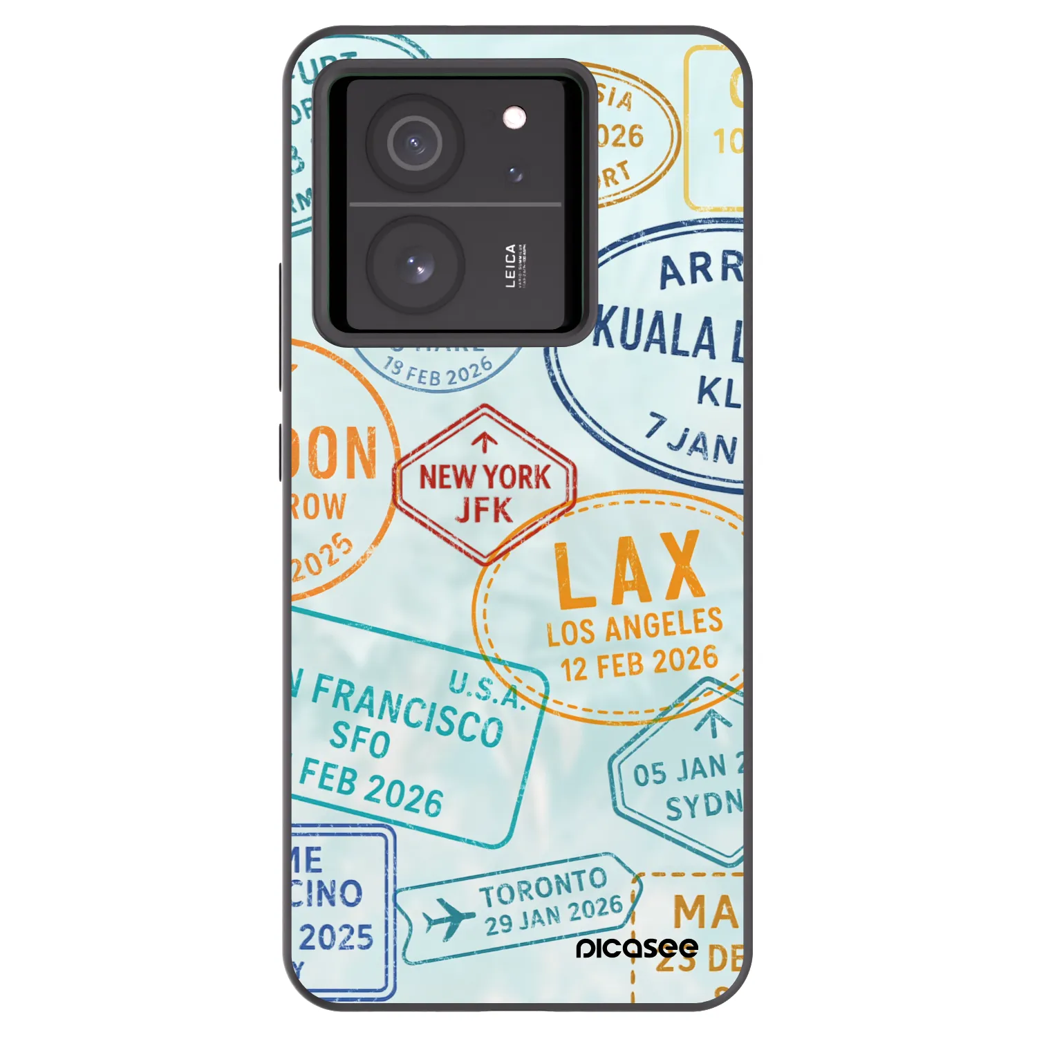 Picasee silikonový černý obal pro Xiaomi 13T - PASSPORT EDITION