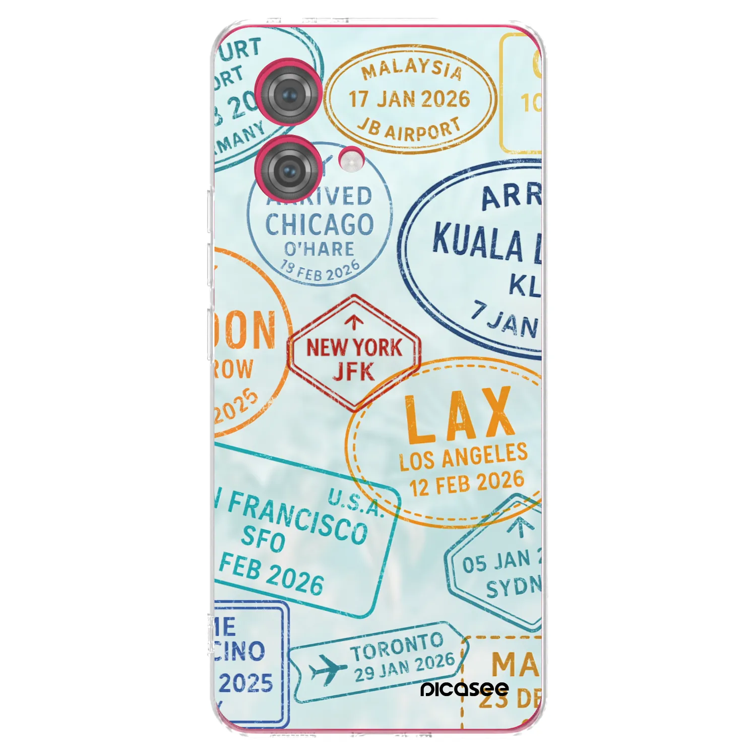 Picasee silikonový průhledný obal pro Motorola Moto G84 5G - PASSPORT EDITION
