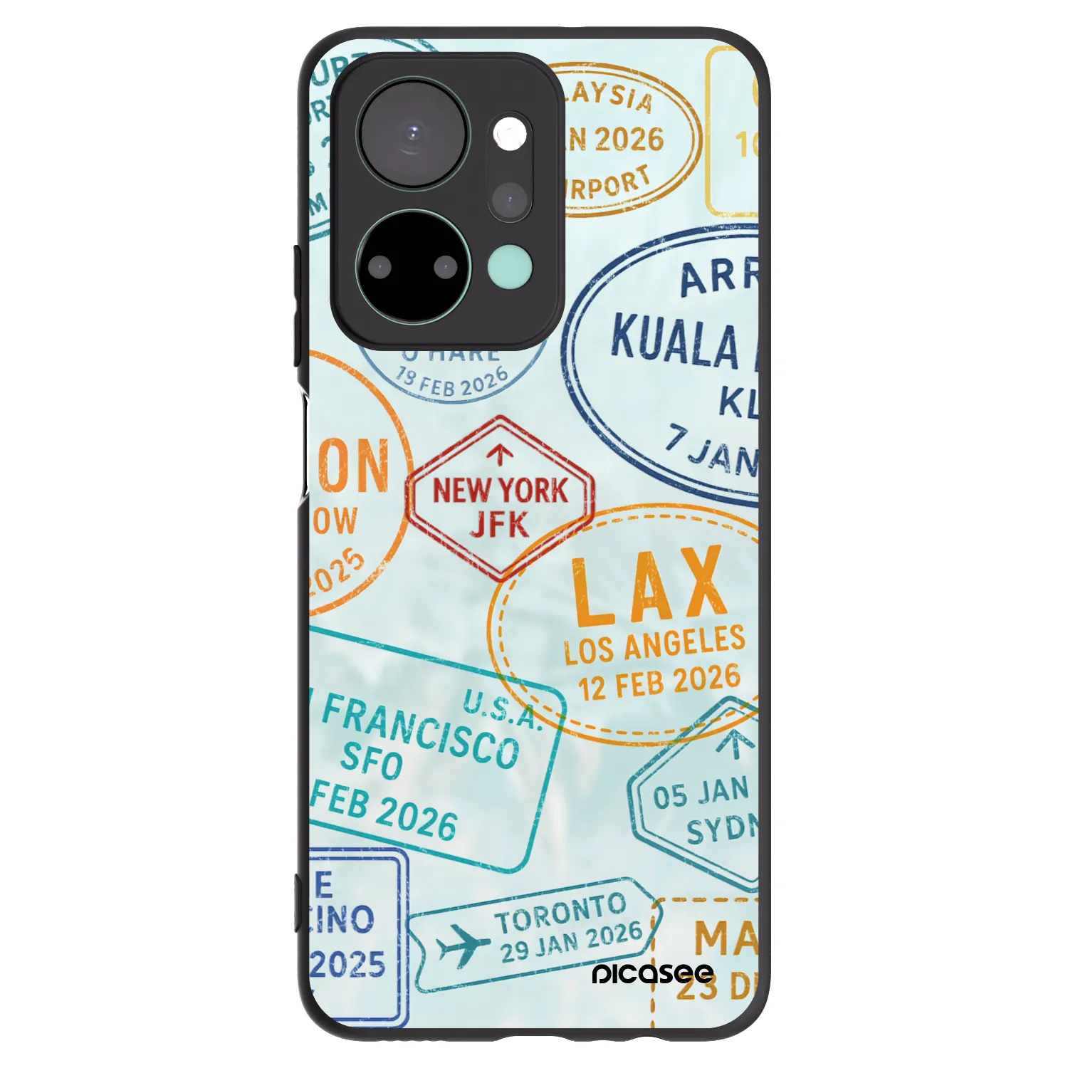 Picasee silikonový černý obal pro Honor X7a - PASSPORT EDITION