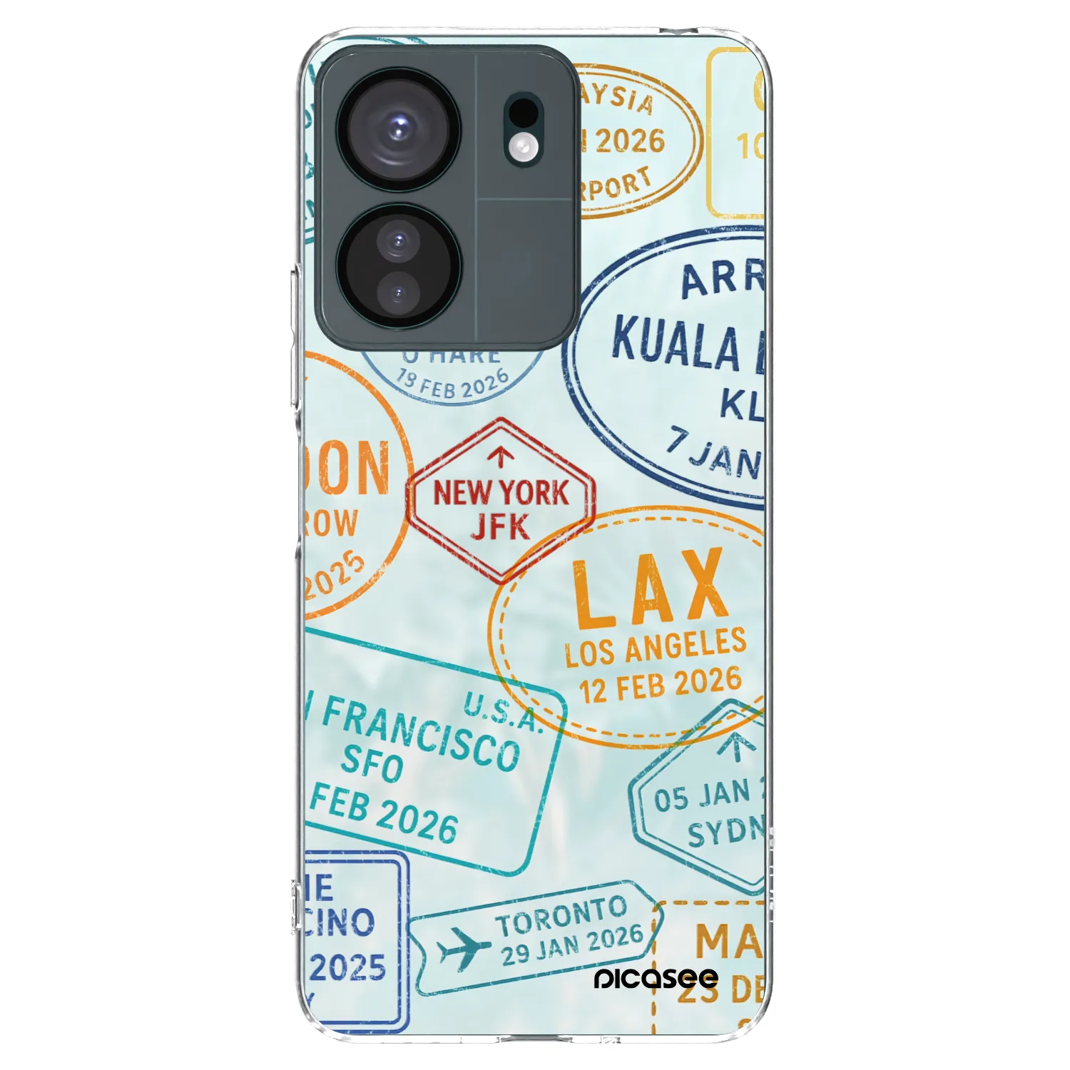 Picasee silikonový průhledný obal pro Xiaomi Redmi 13C 4G - PASSPORT EDITION
