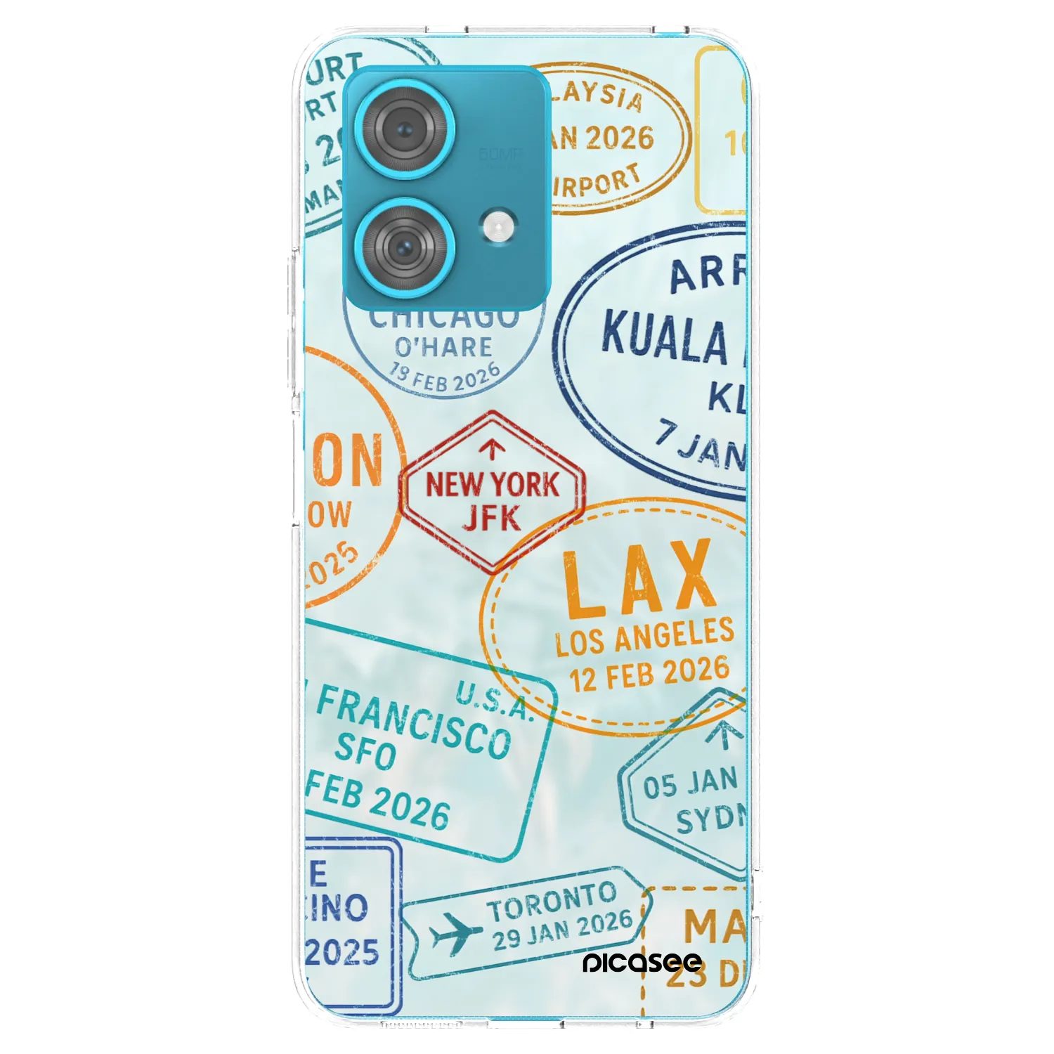 Picasee silikonový průhledný obal pro Motorola Edge 40 Neo - PASSPORT EDITION
