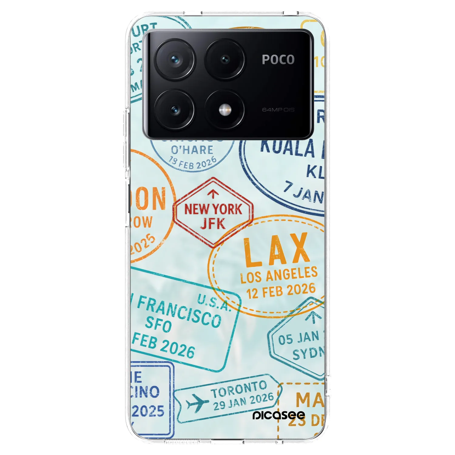 Picasee silikonový průhledný obal pro Xiaomi Poco X6 Pro - PASSPORT EDITION