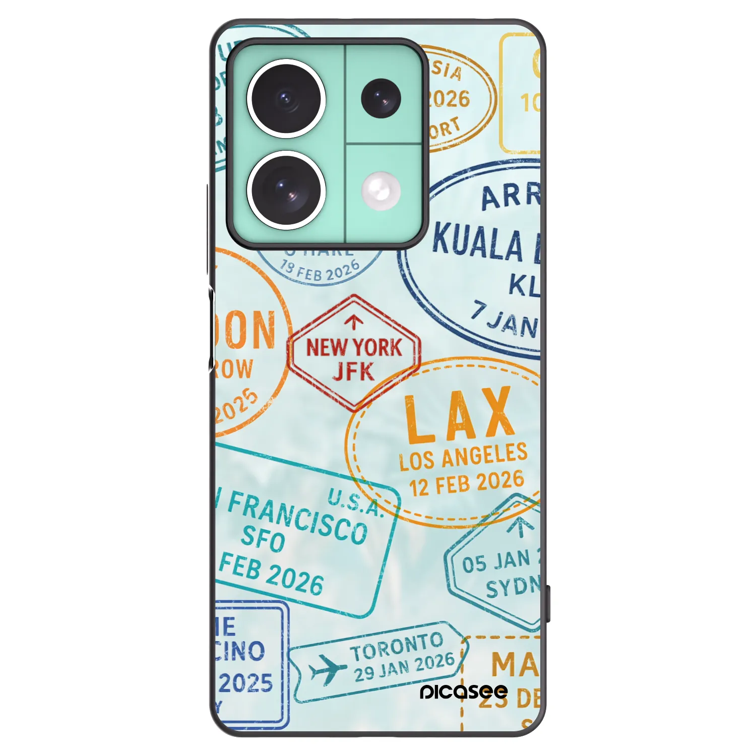 Picasee silikonový černý obal pro Xiaomi Redmi Note 13 5G - PASSPORT EDITION