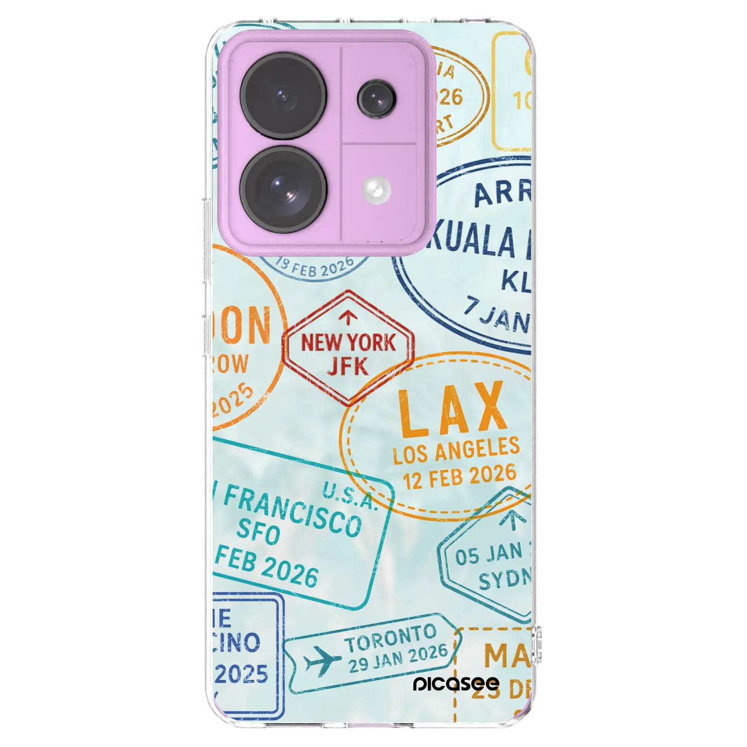 Picasee silikonový průhledný obal pro Xiaomi Redmi Note 13 Pro 5G - PASSPORT EDITION