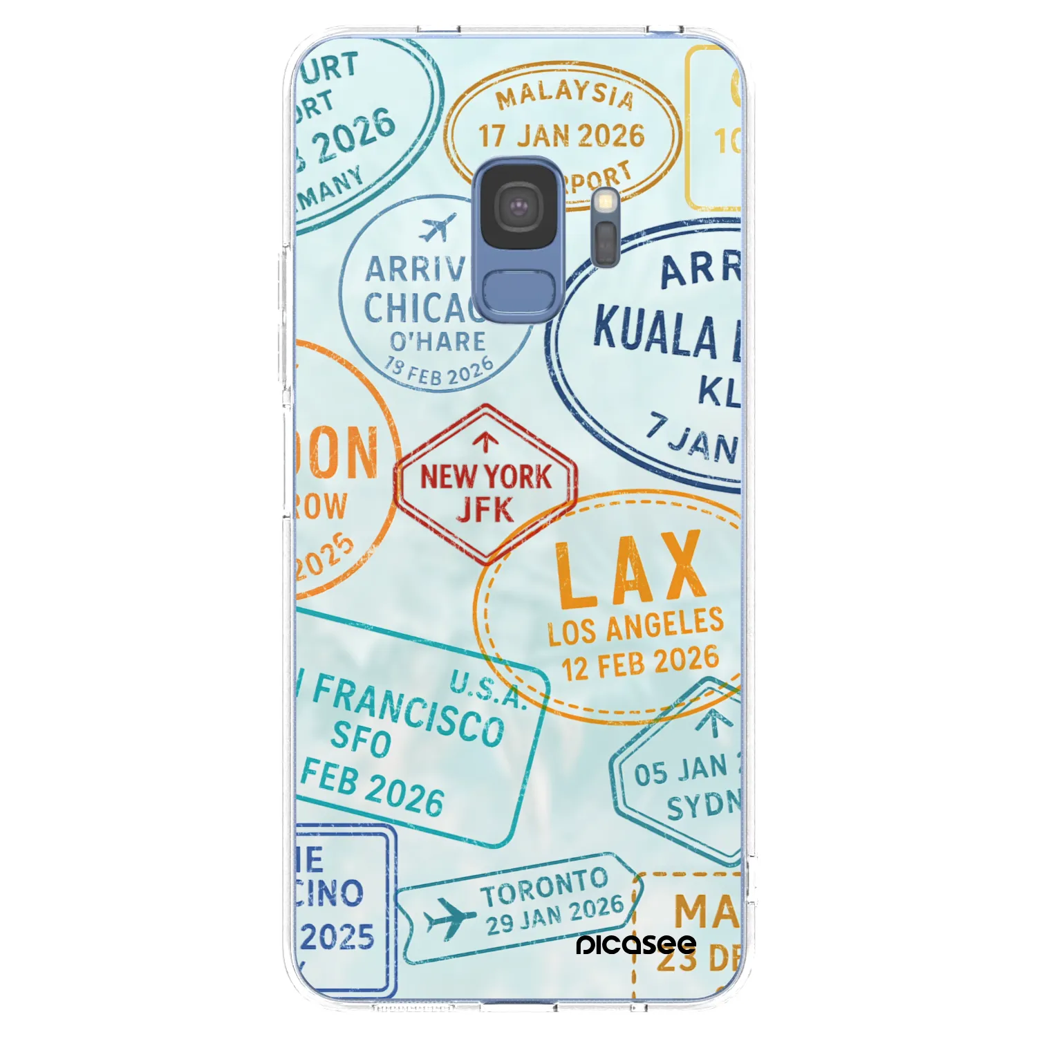Picasee silikonový průhledný obal pro Samsung Galaxy S9 G960F - PASSPORT EDITION