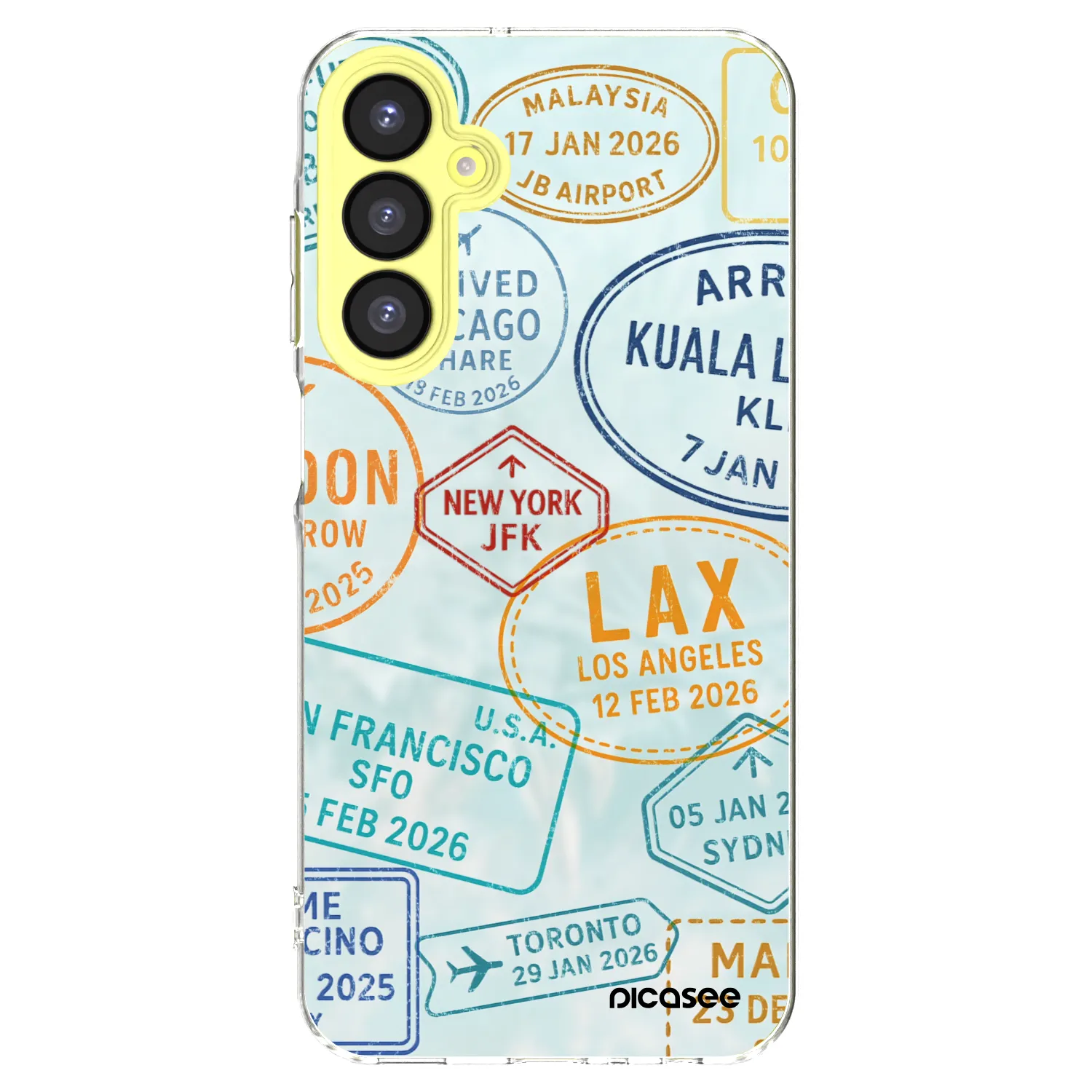 Picasee silikonový průhledný obal pro Samsung Galaxy A25 A256B 5G - PASSPORT EDITION