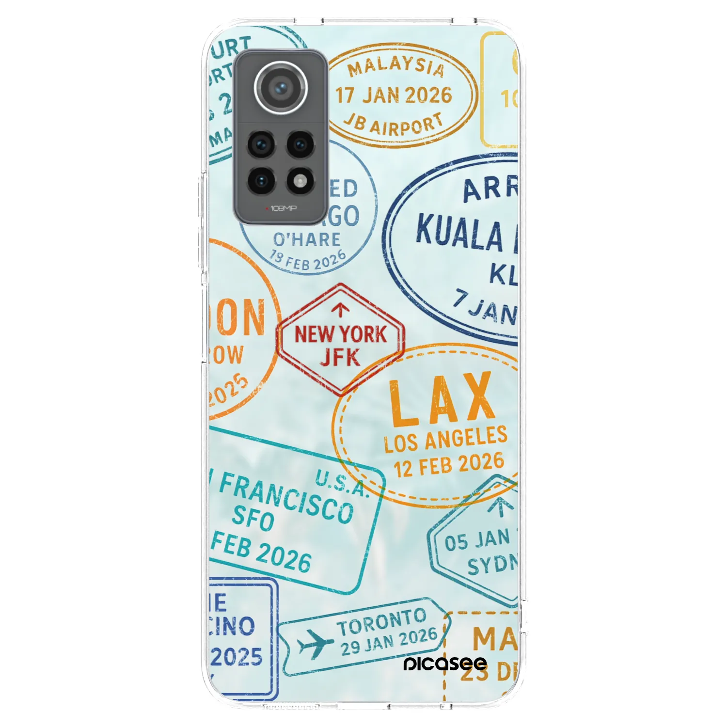 Picasee silikonový průhledný obal pro Xiaomi Redmi Note 12 Pro 4G - PASSPORT EDITION