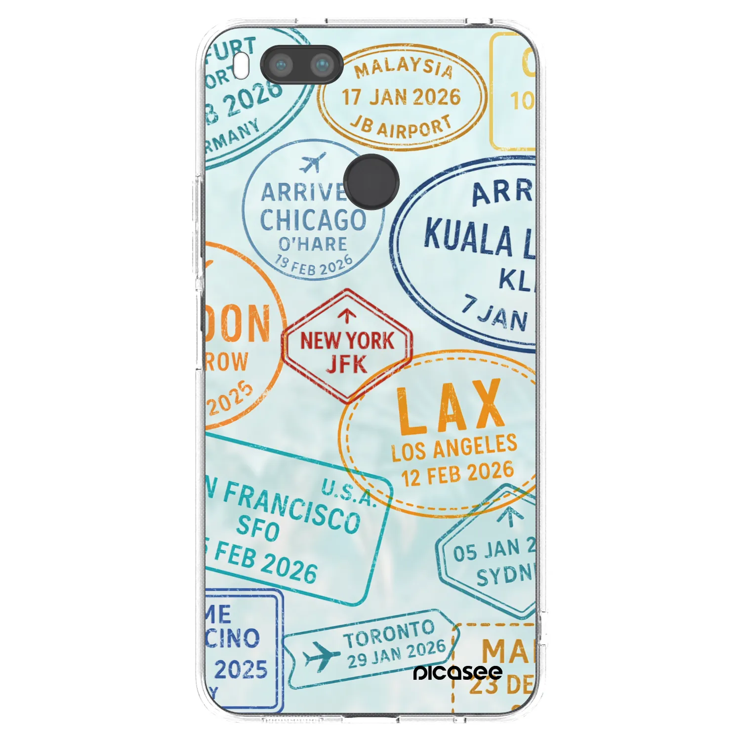 Picasee silikonový průhledný obal pro Xiaomi Mi A1 Global - PASSPORT EDITION