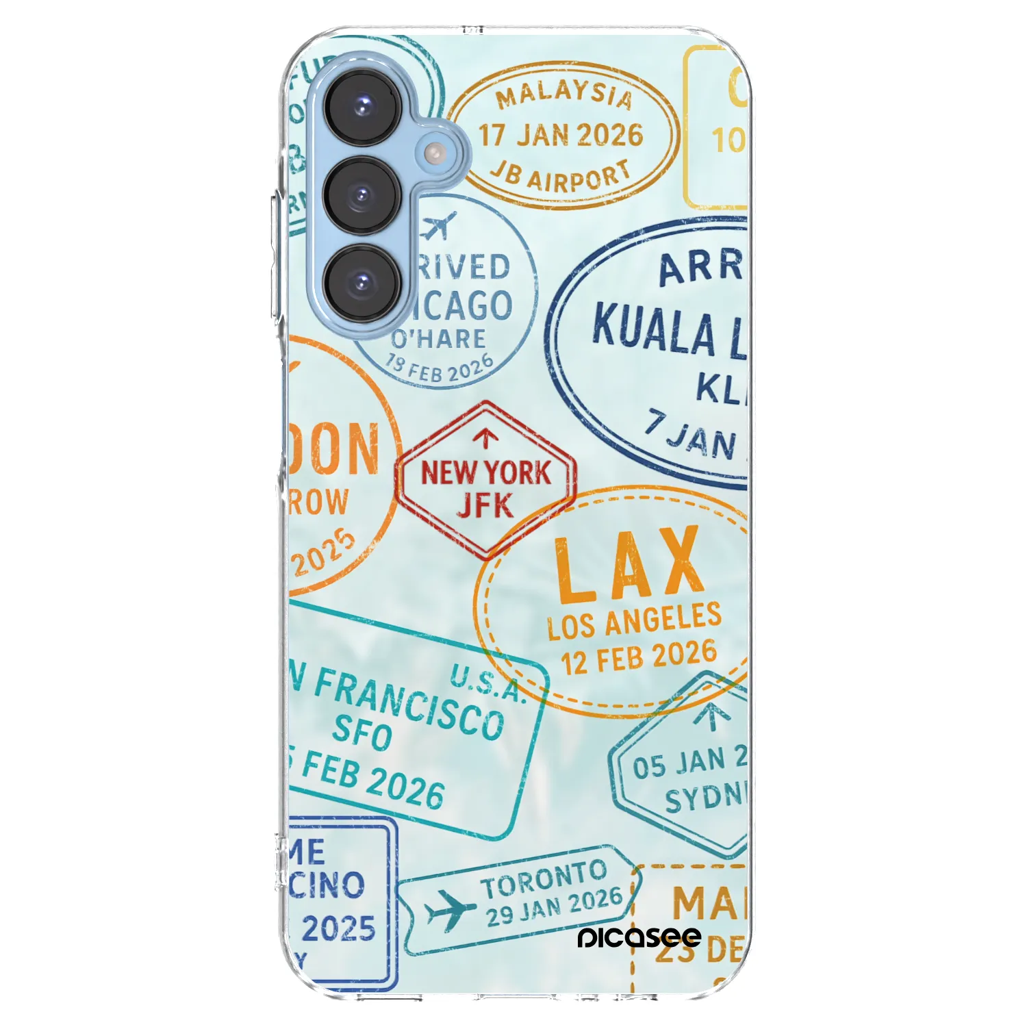 Picasee silikonový průhledný obal pro Samsung Galaxy A15 A156B 5G - PASSPORT EDITION