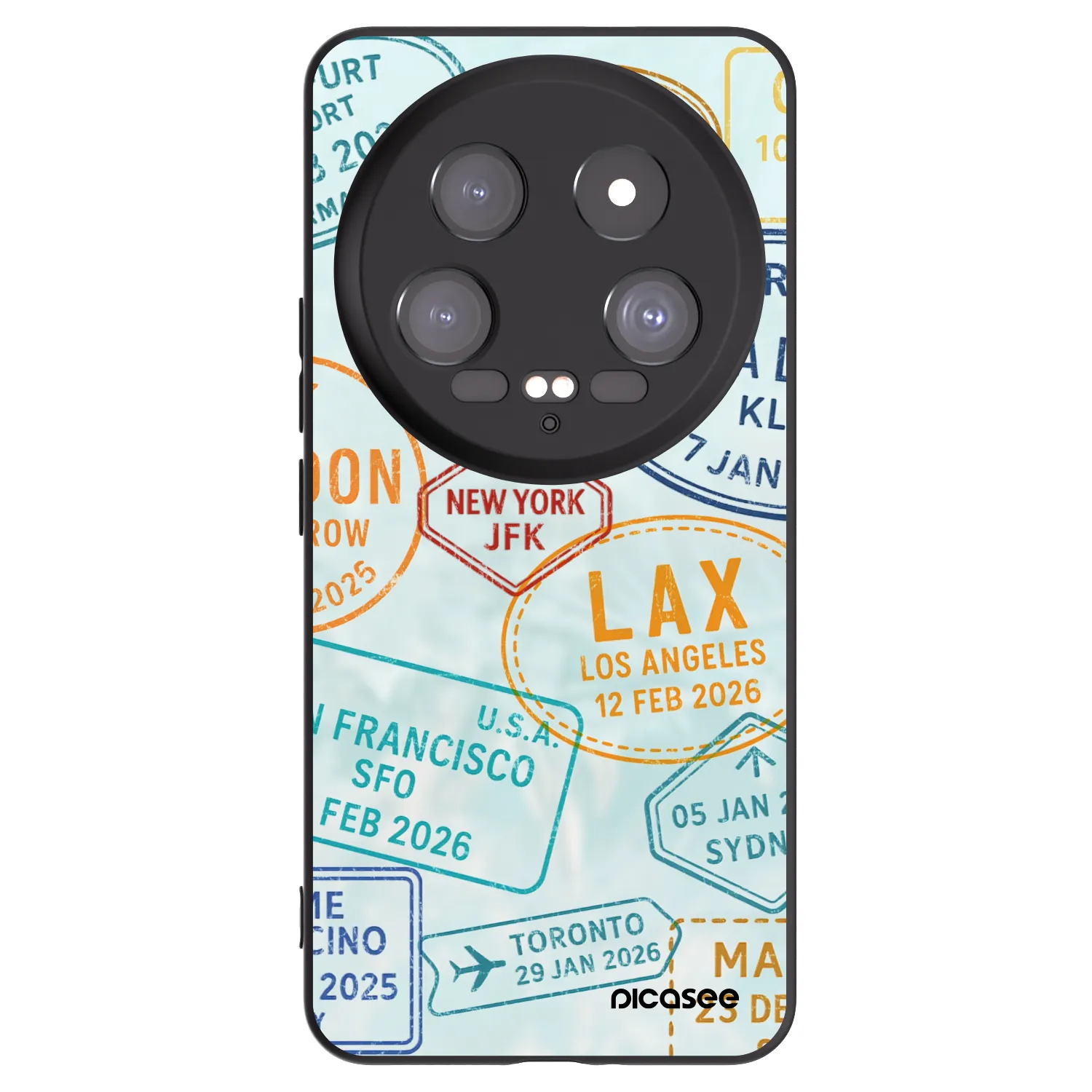 Picasee silikonový černý obal pro Xiaomi 14 Ultra - PASSPORT EDITION