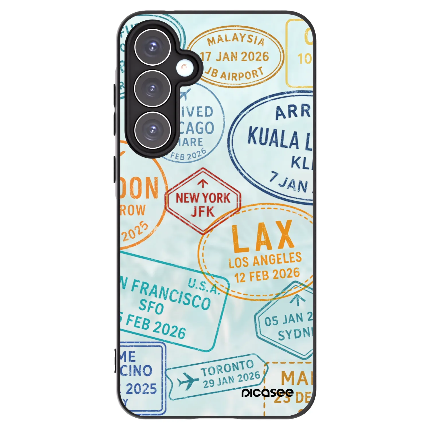 Picasee silikonový černý obal pro Samsung Galaxy A55 5G A556B - PASSPORT EDITION
