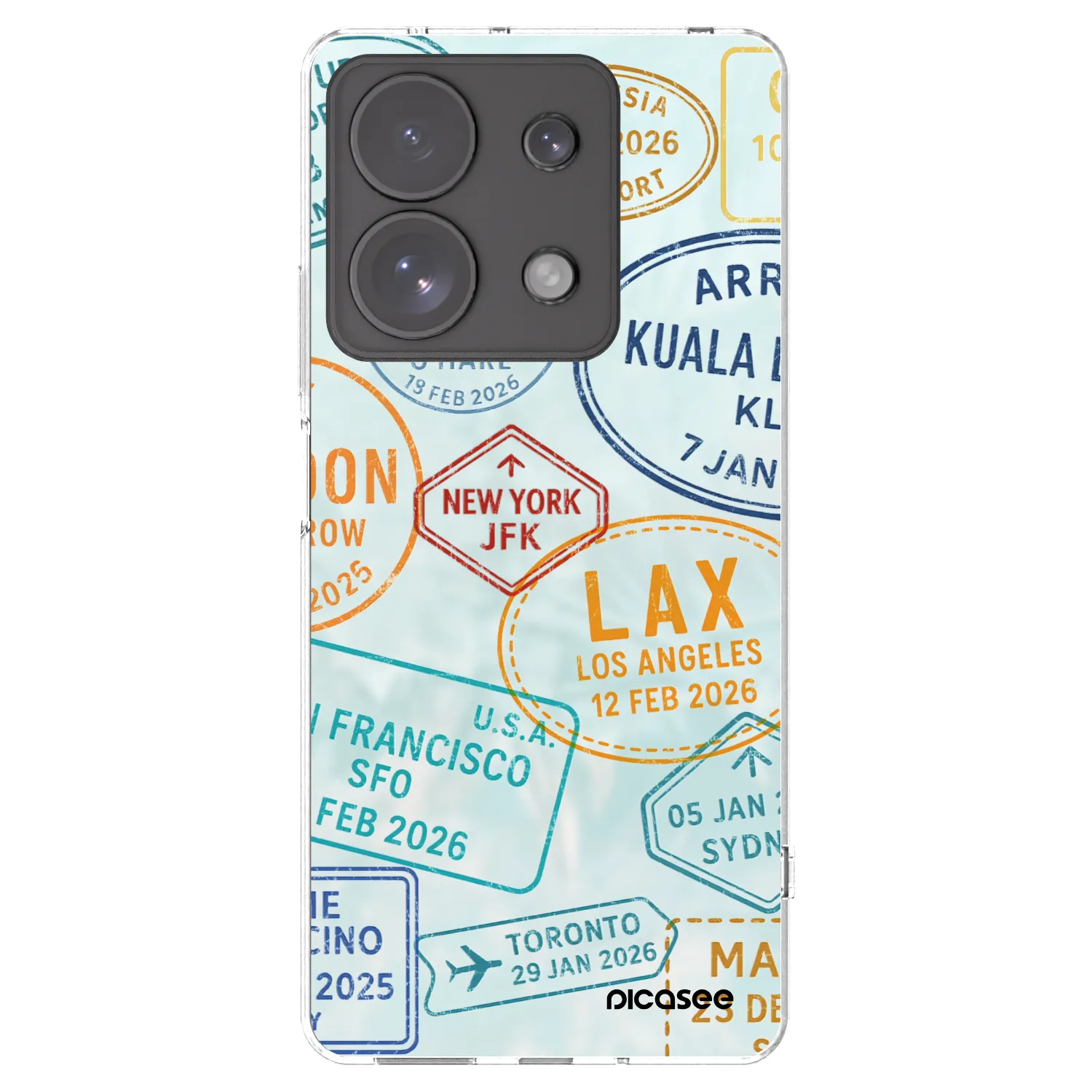 Picasee silikonový průhledný obal pro Xiaomi Redmi Note 13 Pro 4G - PASSPORT EDITION
