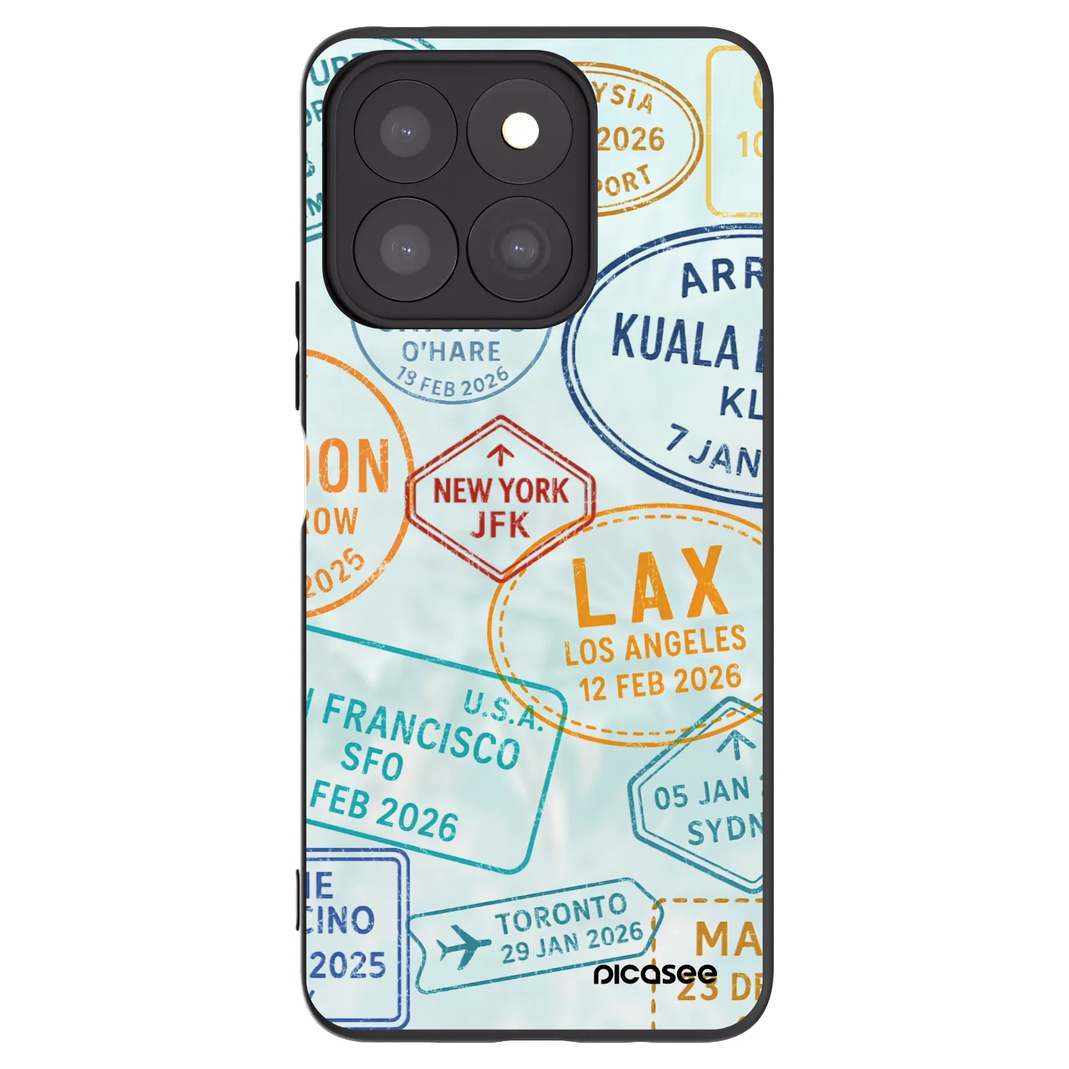 Picasee silikonový černý obal pro Honor X8b - PASSPORT EDITION