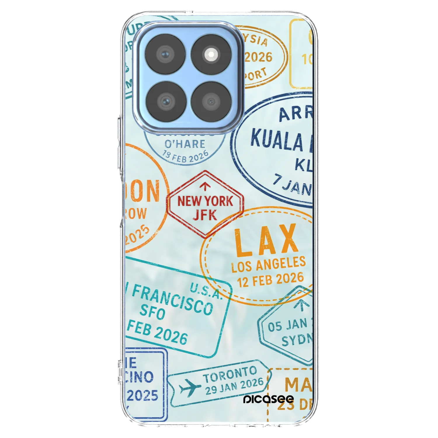 Picasee silikonový průhledný obal pro Honor X8b - PASSPORT EDITION