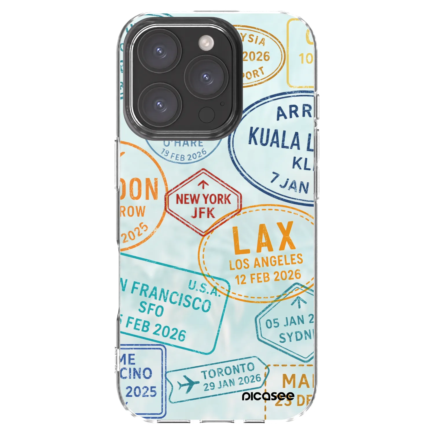 Picasee silikonový průhledný obal pro Apple iPhone 16 Pro - PASSPORT EDITION