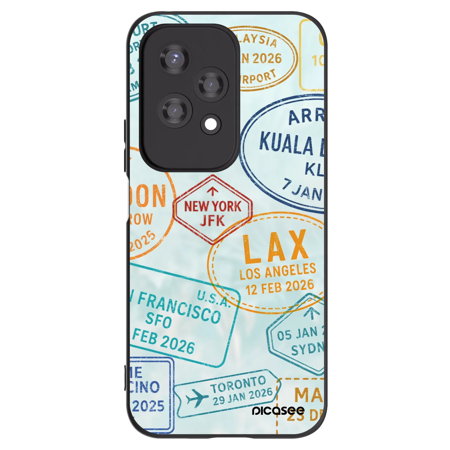 Picasee silikonový černý obal pro Honor 200 Lite - PASSPORT EDITION