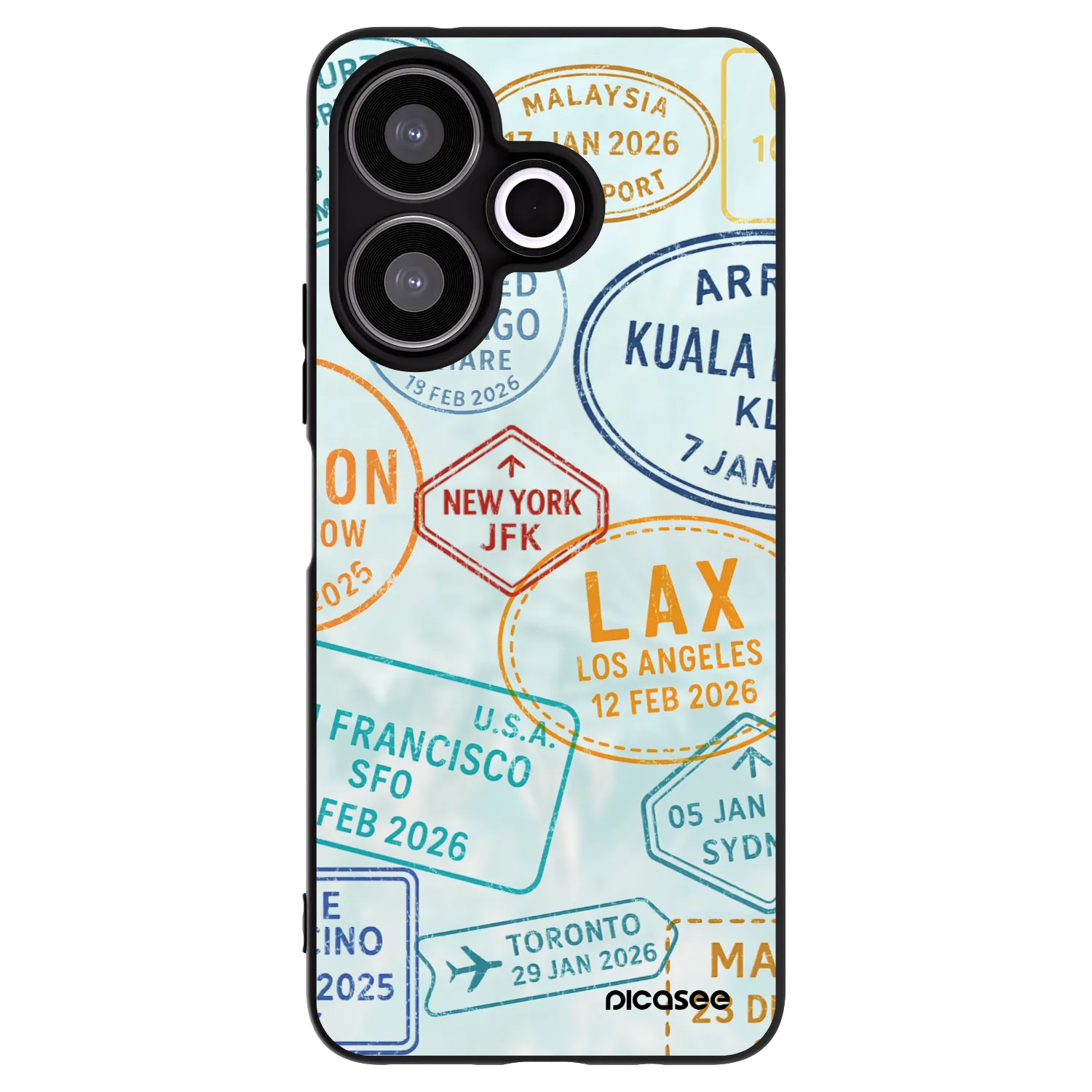 Picasee silikonový černý obal pro Xiaomi Redmi 13 4G - PASSPORT EDITION