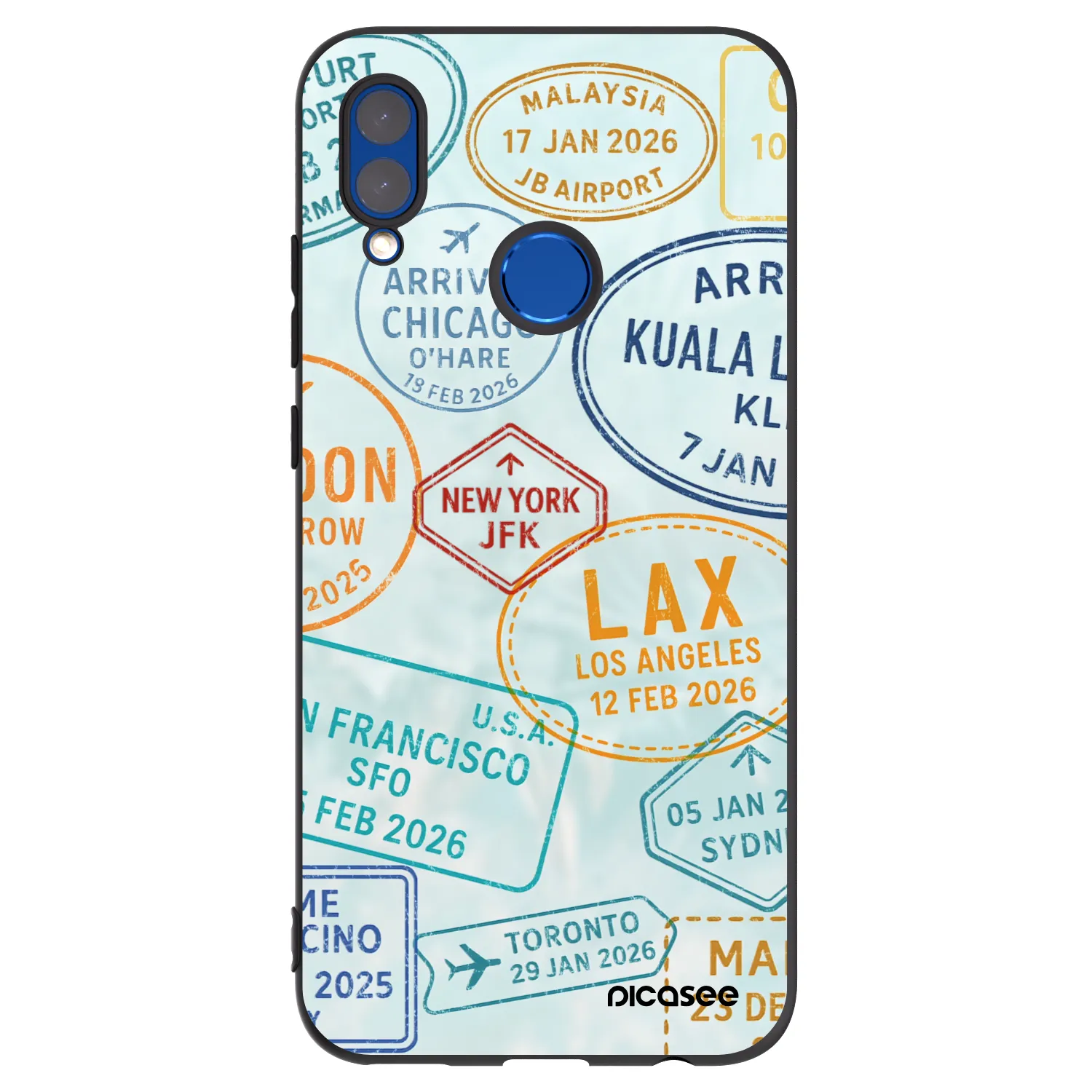 Picasee silikonový černý obal pro Huawei P Smart 2019 - PASSPORT EDITION