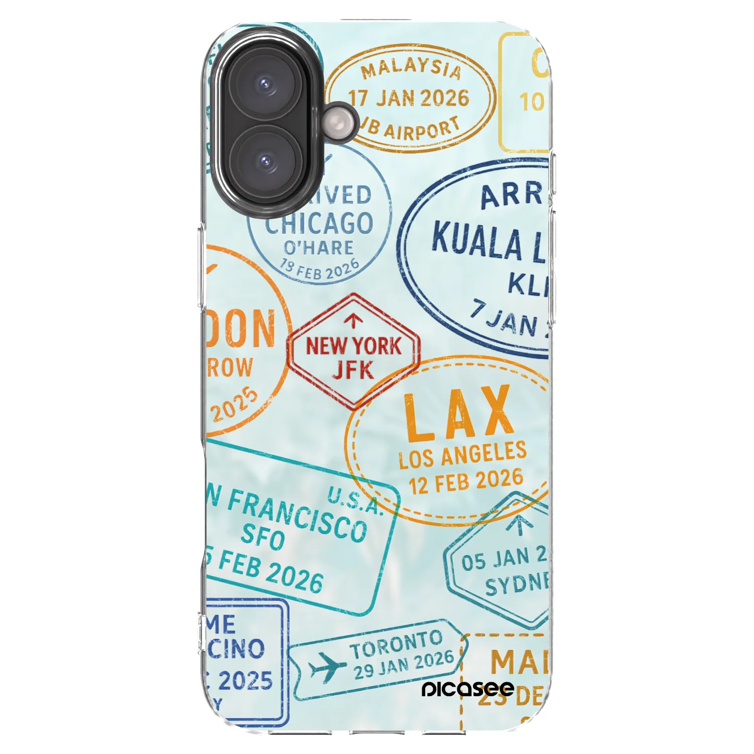 Picasee silikonový průhledný obal pro Apple iPhone 16 Plus - PASSPORT EDITION