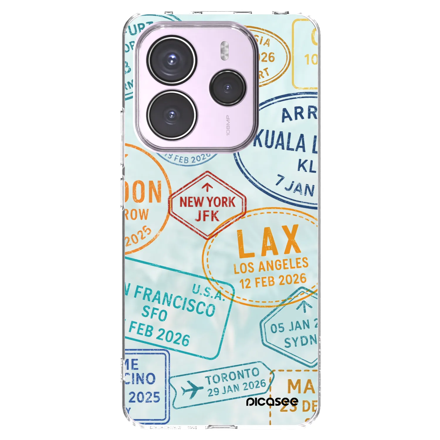 Picasee silikonový průhledný obal pro Xiaomi Redmi Note 14 5G - PASSPORT EDITION