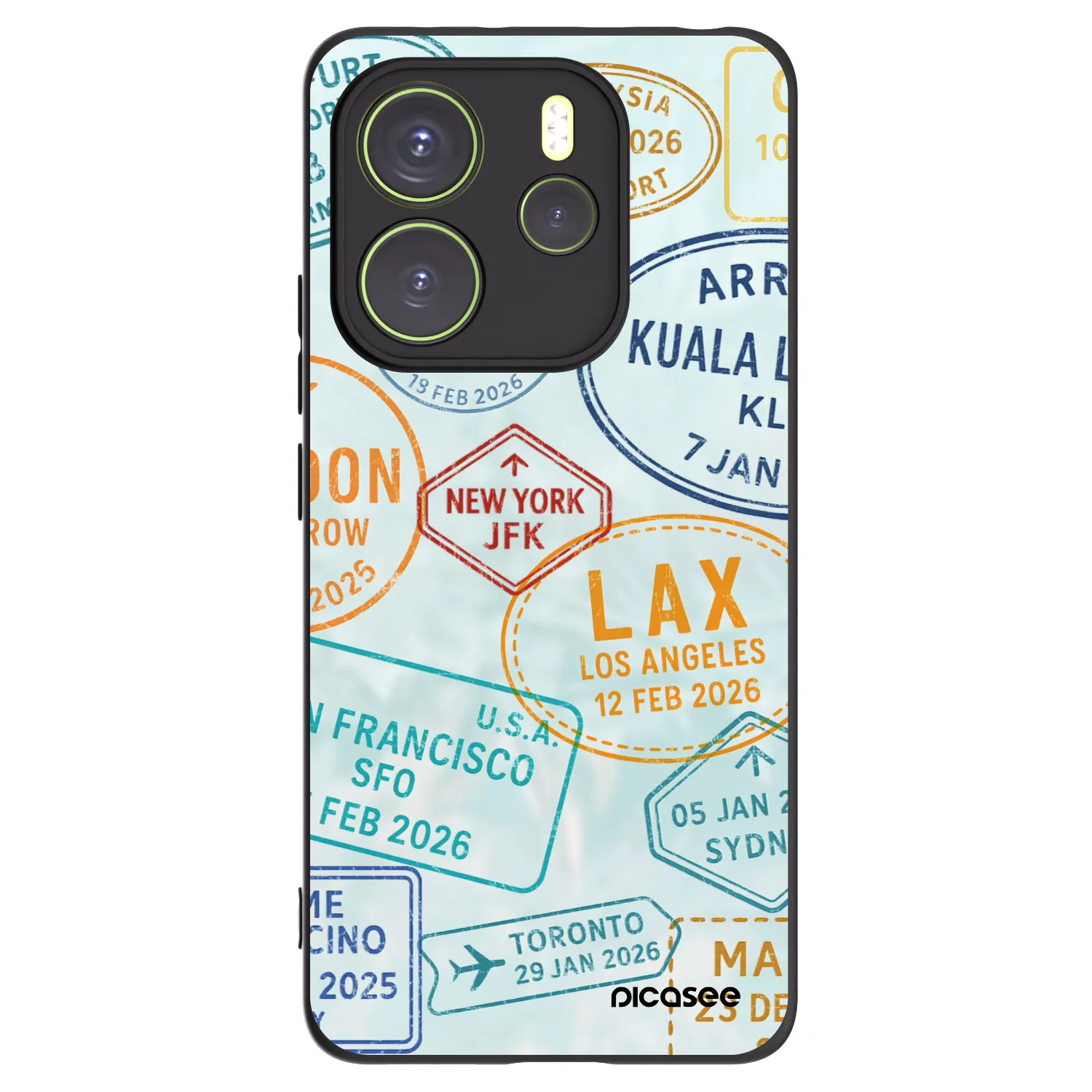 Picasee silikonový černý obal pro Xiaomi Redmi Note 14 4G - PASSPORT EDITION