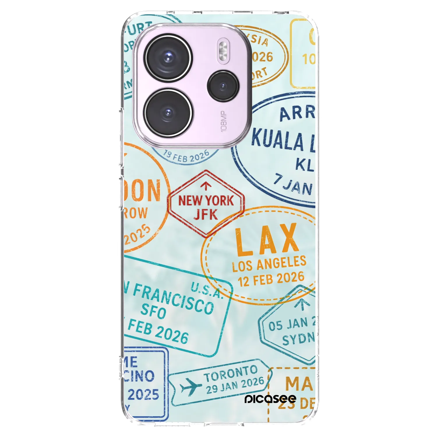 Picasee silikonový průhledný obal pro Xiaomi Redmi Note 14 4G - PASSPORT EDITION