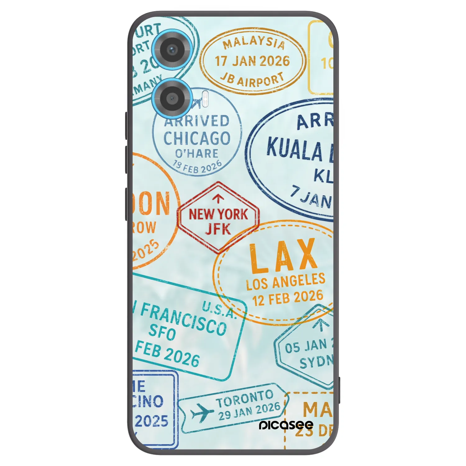Picasee silikonový černý obal pro Motorola Moto G34 5G - PASSPORT EDITION