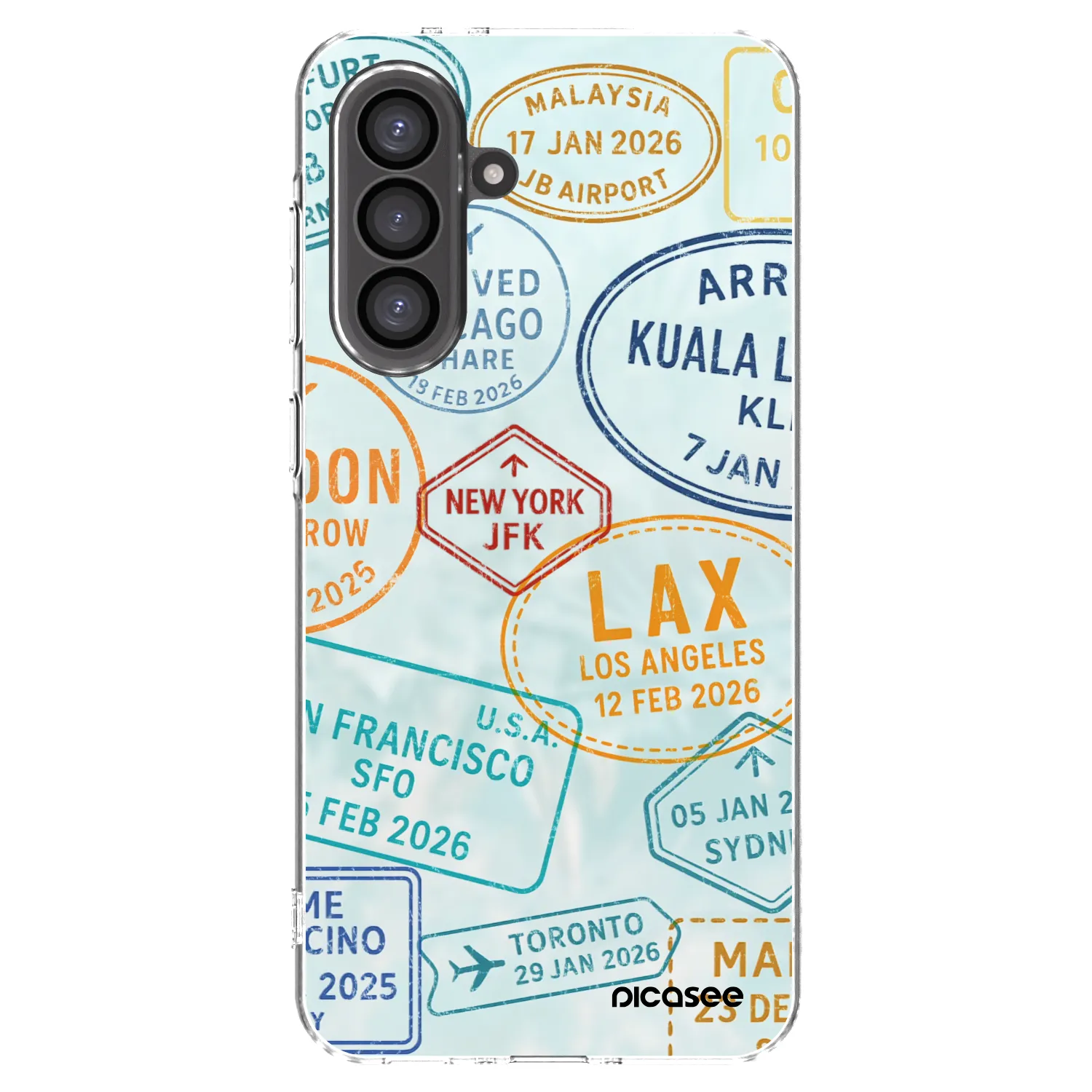 Picasee silikonový průhledný obal pro Samsung Galaxy A56 5G A566B - PASSPORT EDITION