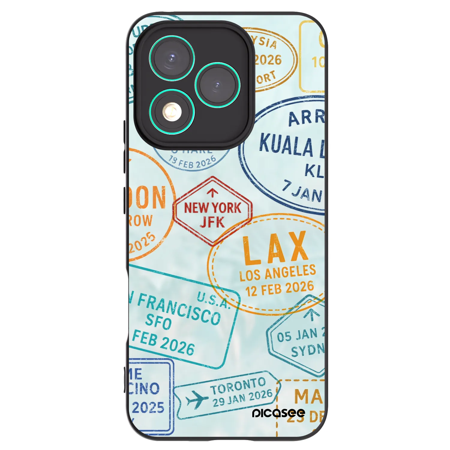 Picasee silikonový černý obal pro Honor 400 Lite 5G - PASSPORT EDITION