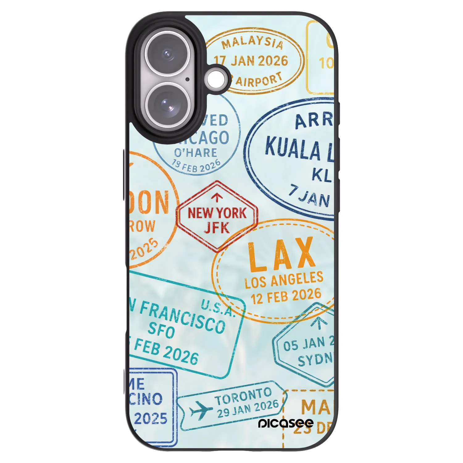 Picasee silikonový černý obal pro Apple iPhone 17 - PASSPORT EDITION