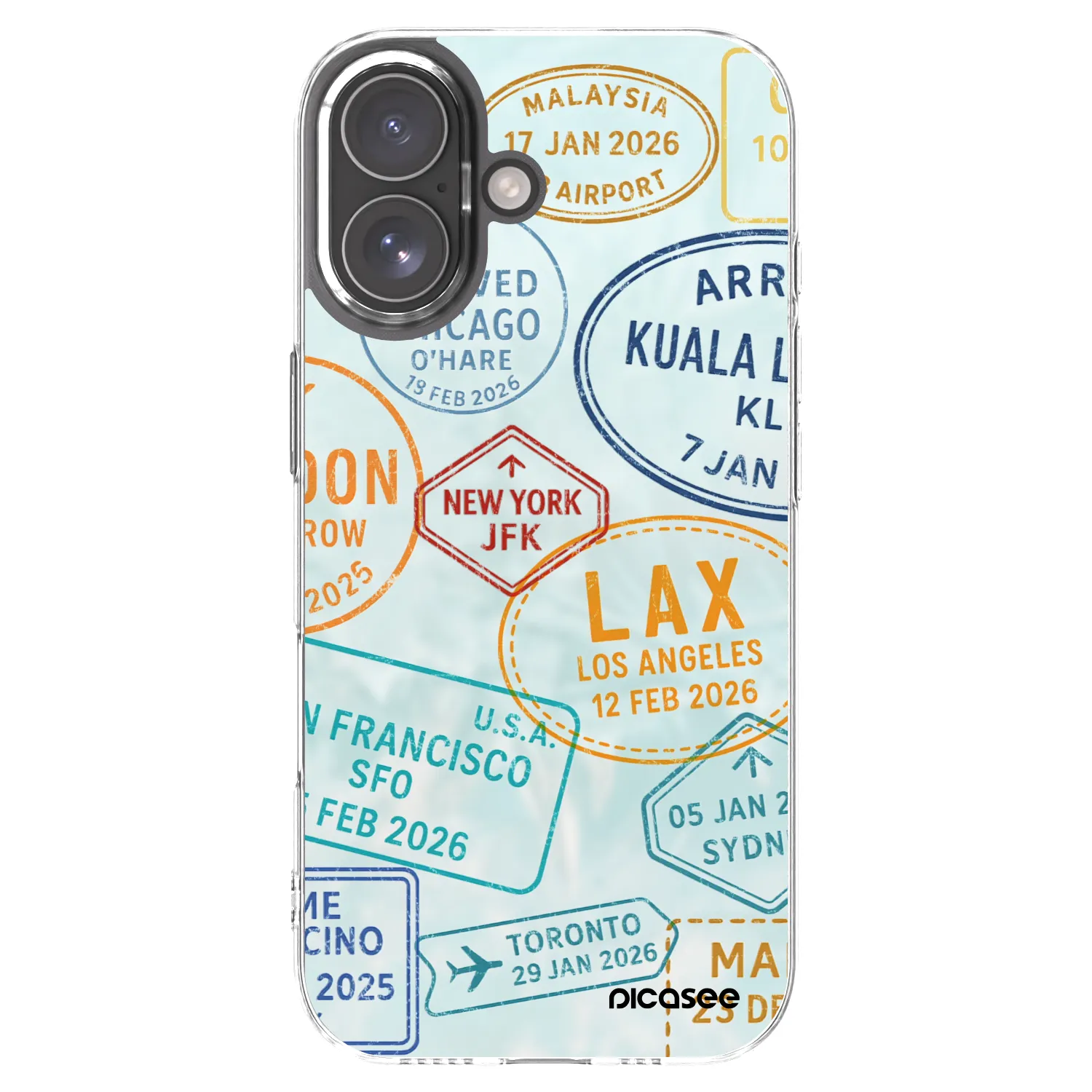 Picasee silikonový průhledný obal pro Apple iPhone 17 - PASSPORT EDITION
