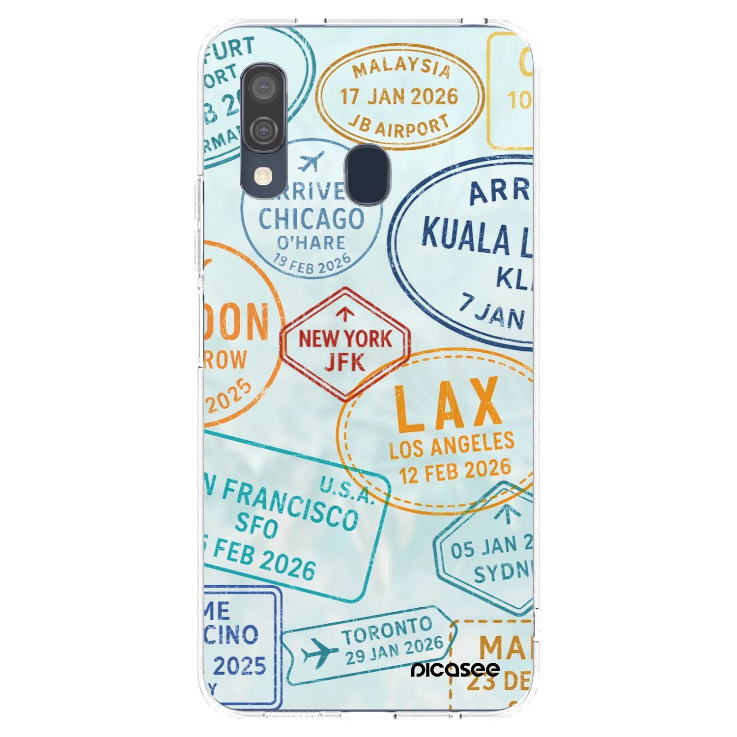 Picasee silikonový průhledný obal pro Samsung Galaxy A40 A405F - PASSPORT EDITION