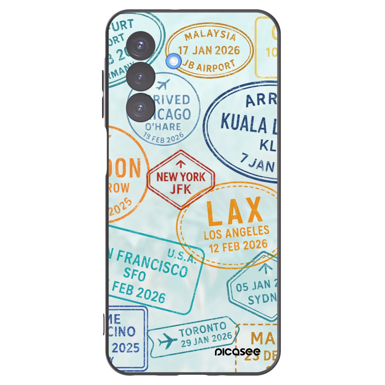 Picasee silikonový černý obal pro Samsung Galaxy A17 5G - PASSPORT EDITION