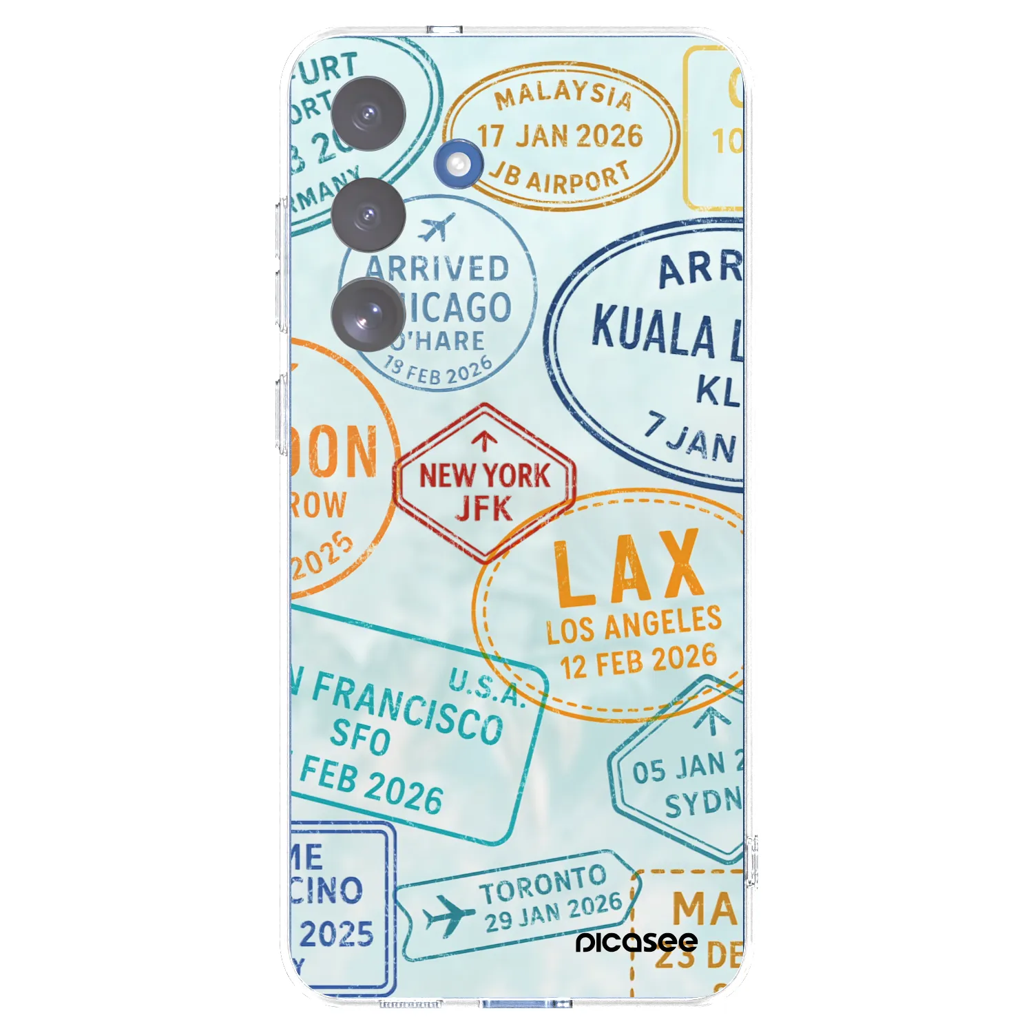 Picasee silikonový průhledný obal pro Samsung Galaxy S25 FE 5G - PASSPORT EDITION