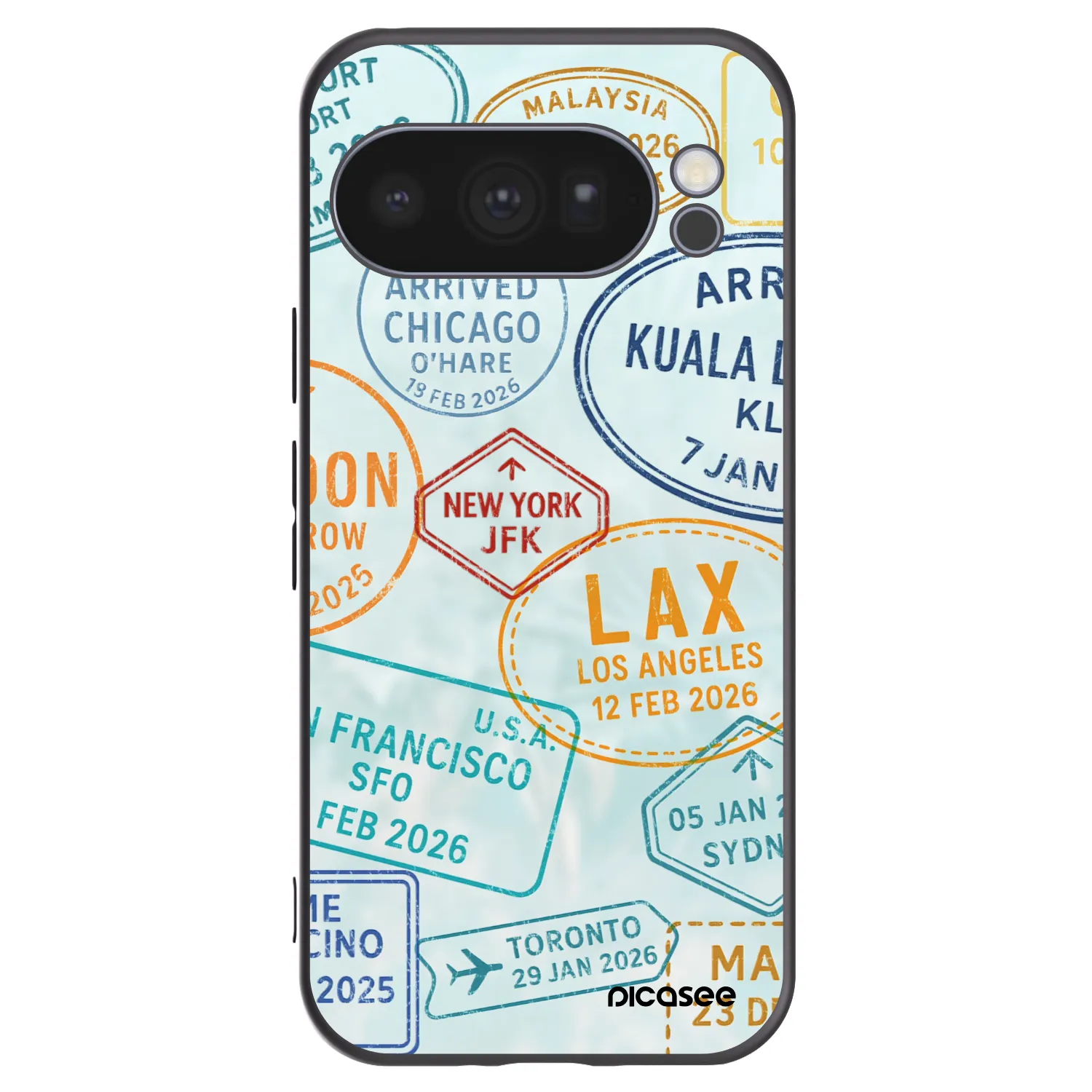 Picasee silikonový černý obal pro Google Pixel 10 Pro - PASSPORT EDITION