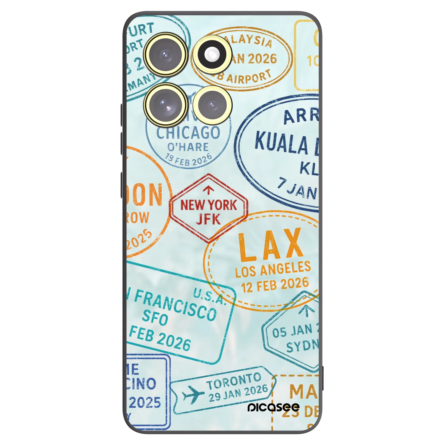 Picasee silikonový černý obal pro Motorola Moto G86 Power 5G - PASSPORT EDITION