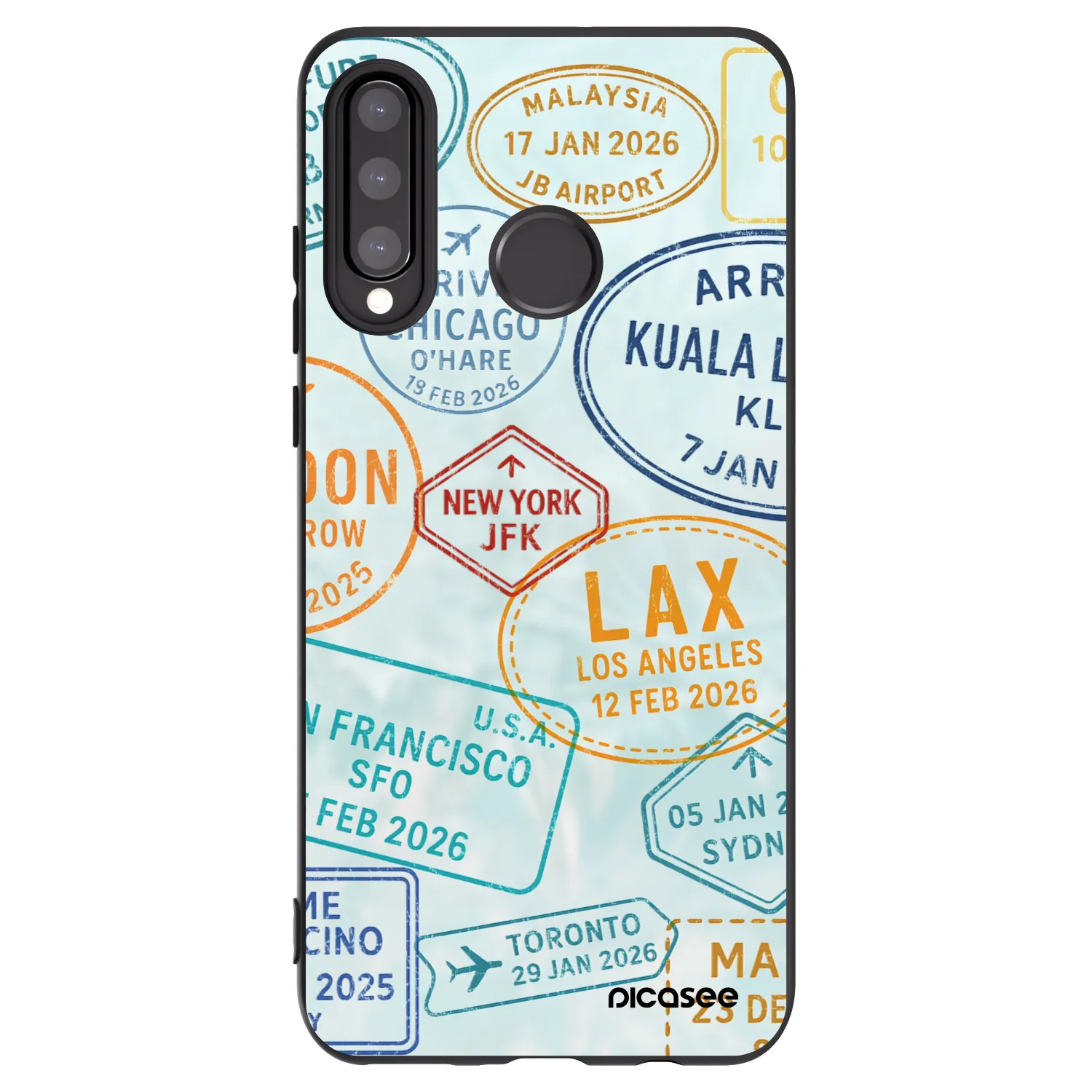 Picasee silikonový černý obal pro Huawei P30 Lite - PASSPORT EDITION