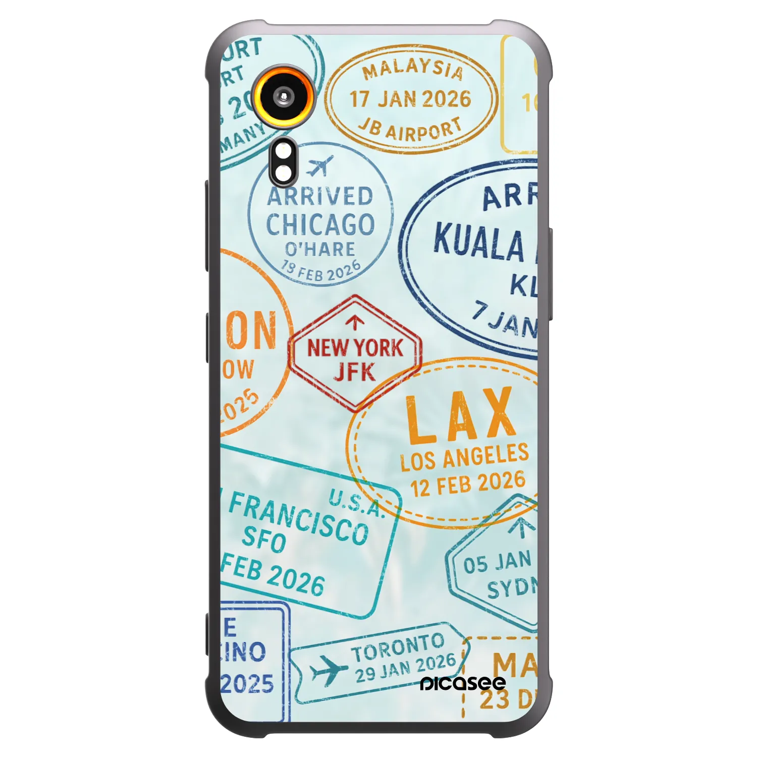 Picasee silikonový černý obal pro Samsung Galaxy Xcover 7 - PASSPORT EDITION