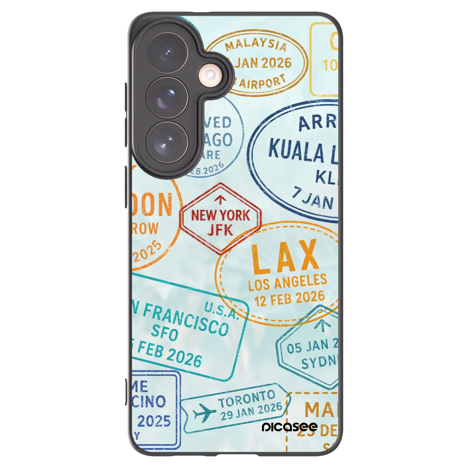 Picasee silikonový černý obal pro Samsung Galaxy S26+ - PASSPORT EDITION