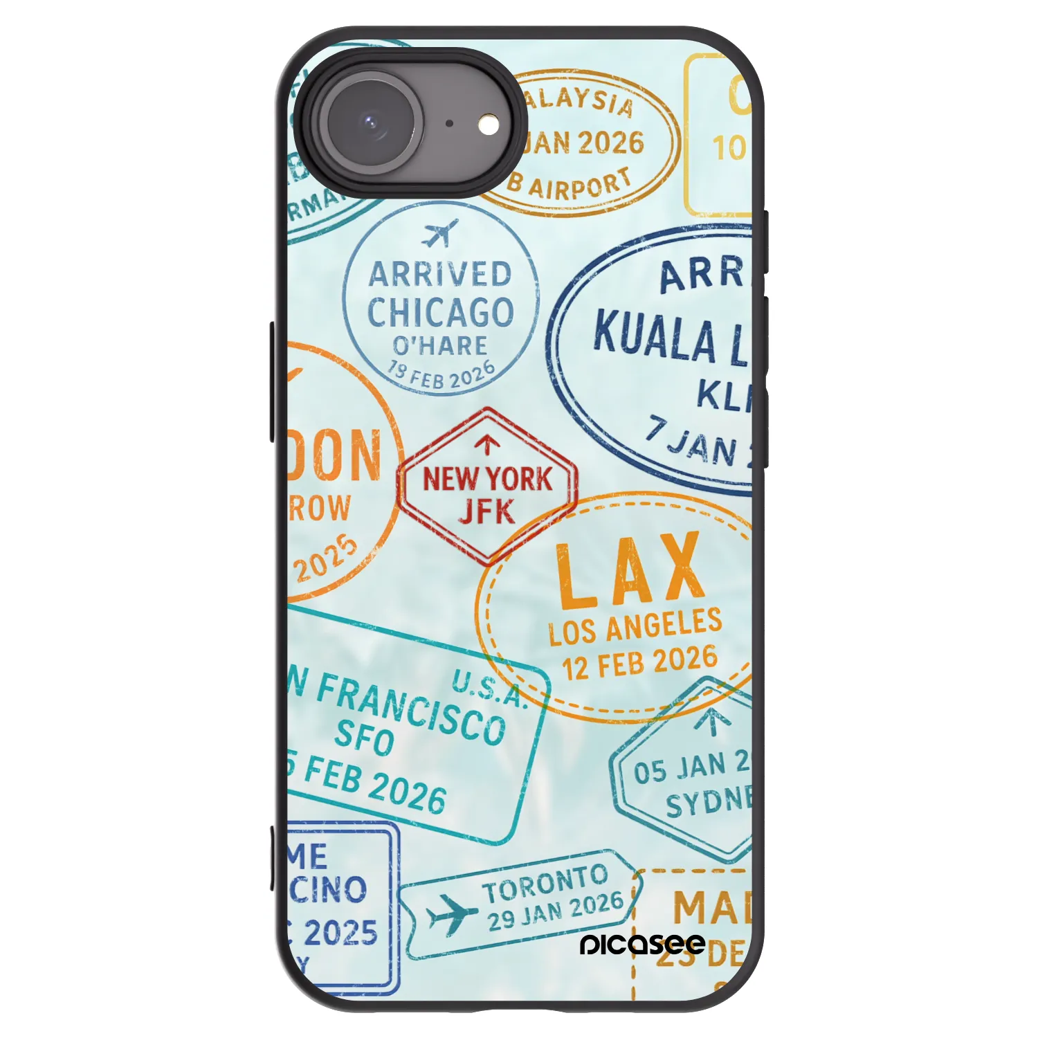 Picasee silikonový černý obal pro Apple iPhone 17e - PASSPORT EDITION