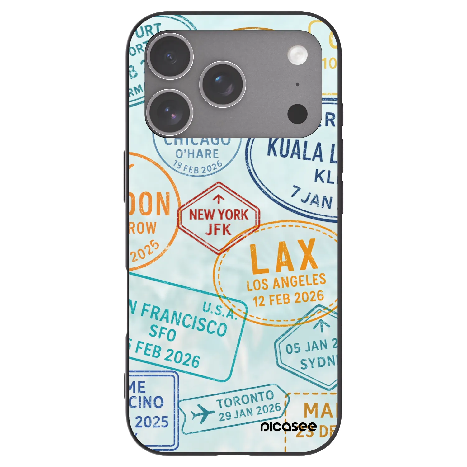 Picasee silikonový černý obal pro Apple iPhone 18 Pro - PASSPORT EDITION
