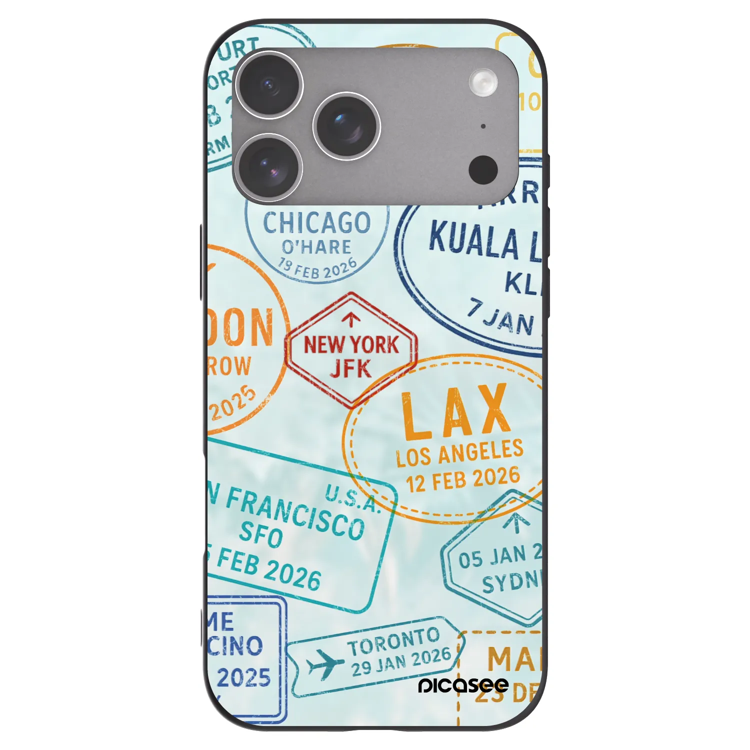 Picasee silikonový černý obal pro Apple iPhone 18 Pro Max - PASSPORT EDITION