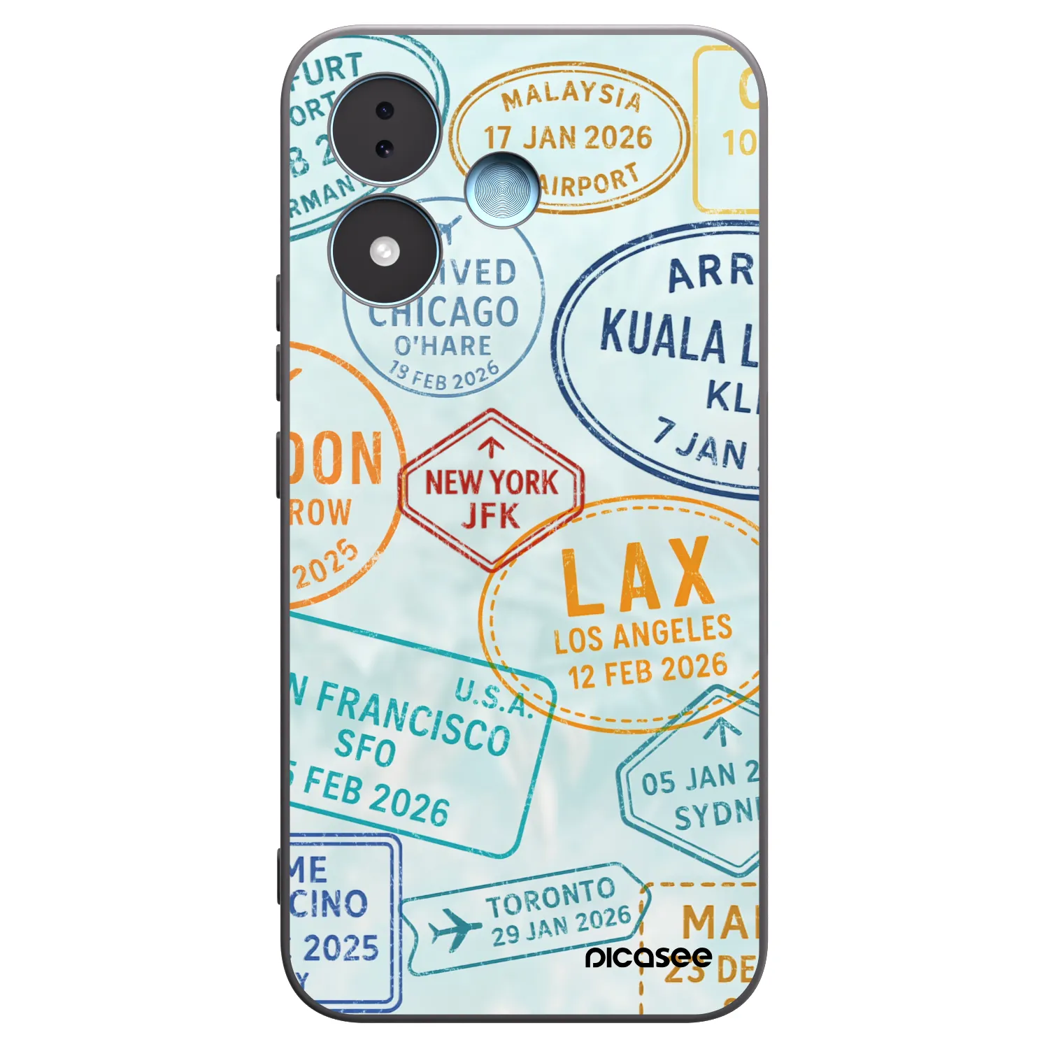 Picasee silikonový černý obal pro Xiaomi Redmi Note 17 5G - PASSPORT EDITION